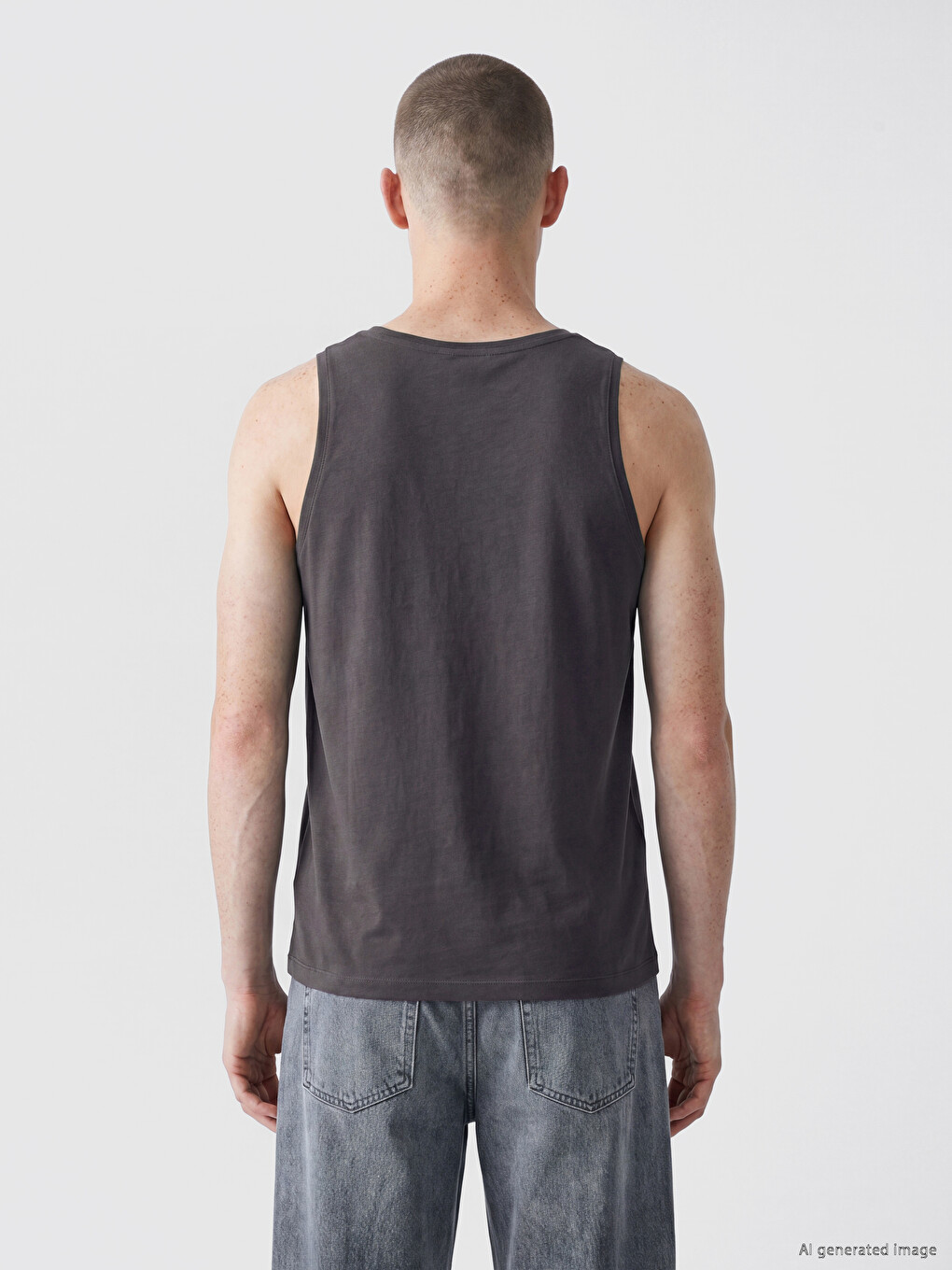 Crew Neck Men's Sleeveless T-shirt-3