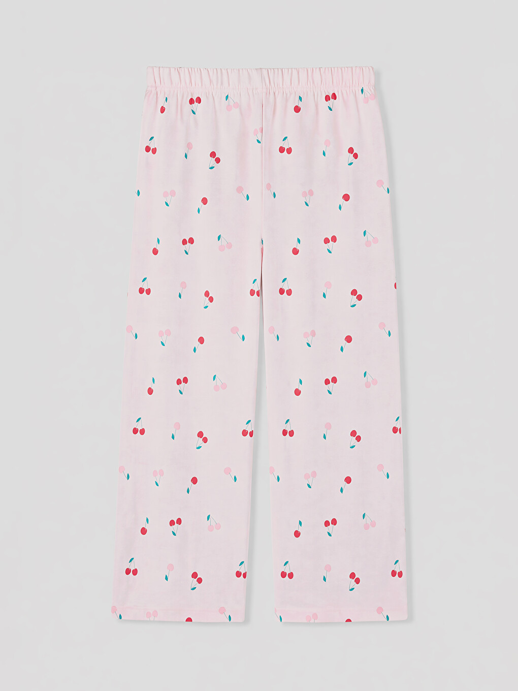 Pembe Kiraz Baskılı Kadın Pijama Takım-4