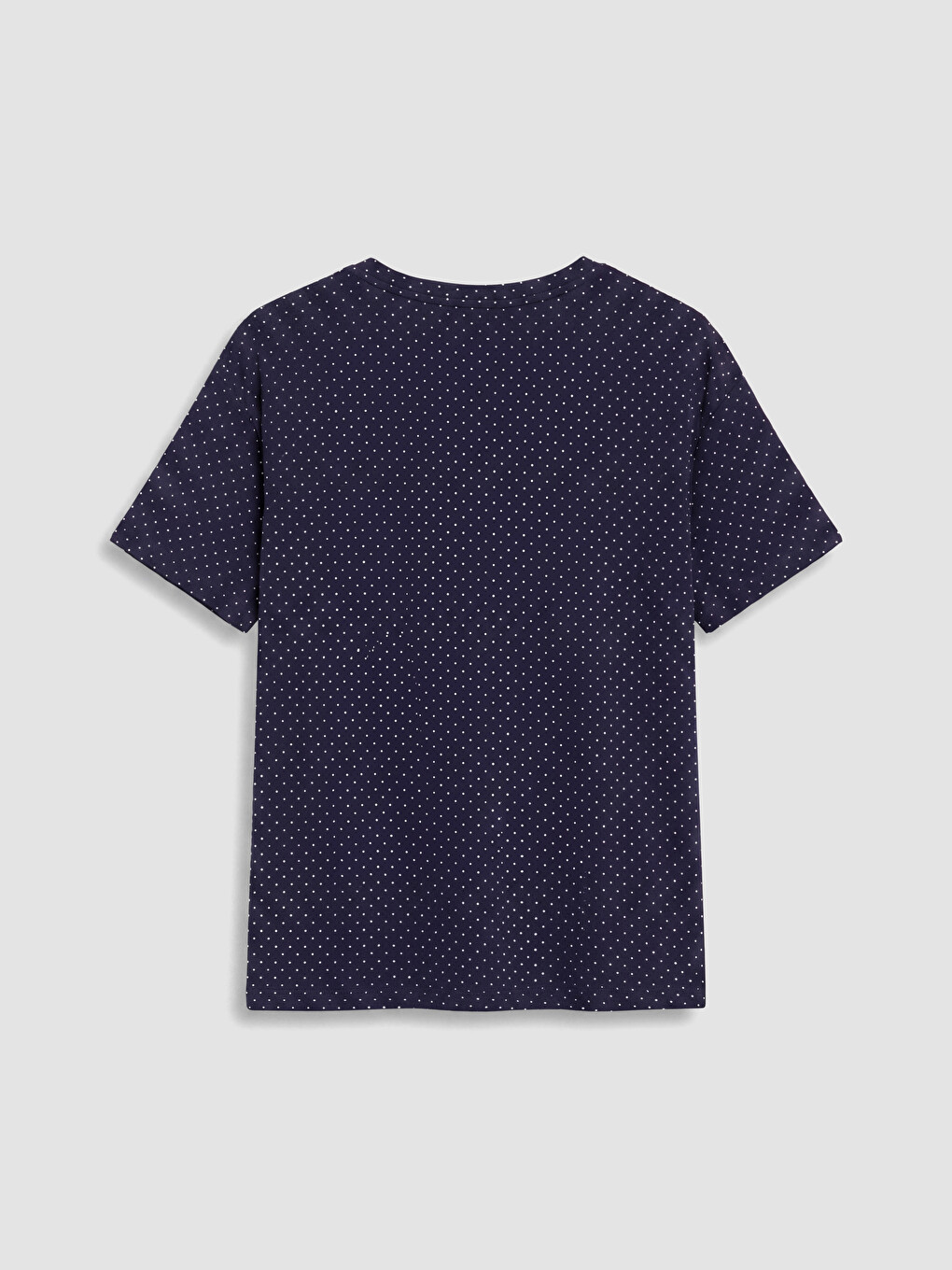 Lacivert Bisiklet Yaka Puantiyeli Kadın Pijama Takım-6