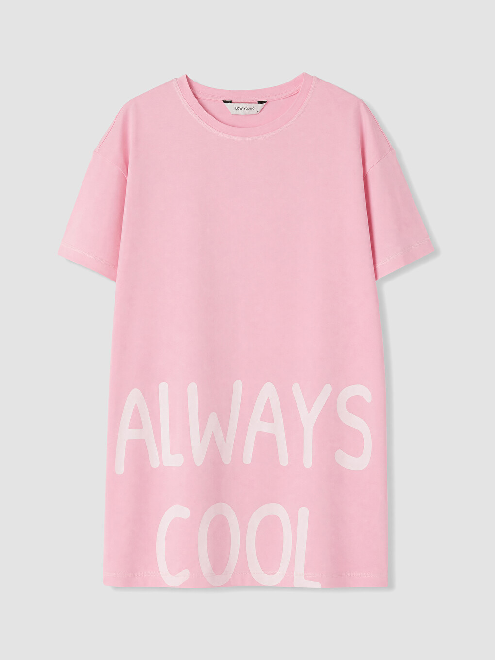 Crew Neck Printed 100% Cotton Women's Nightdress