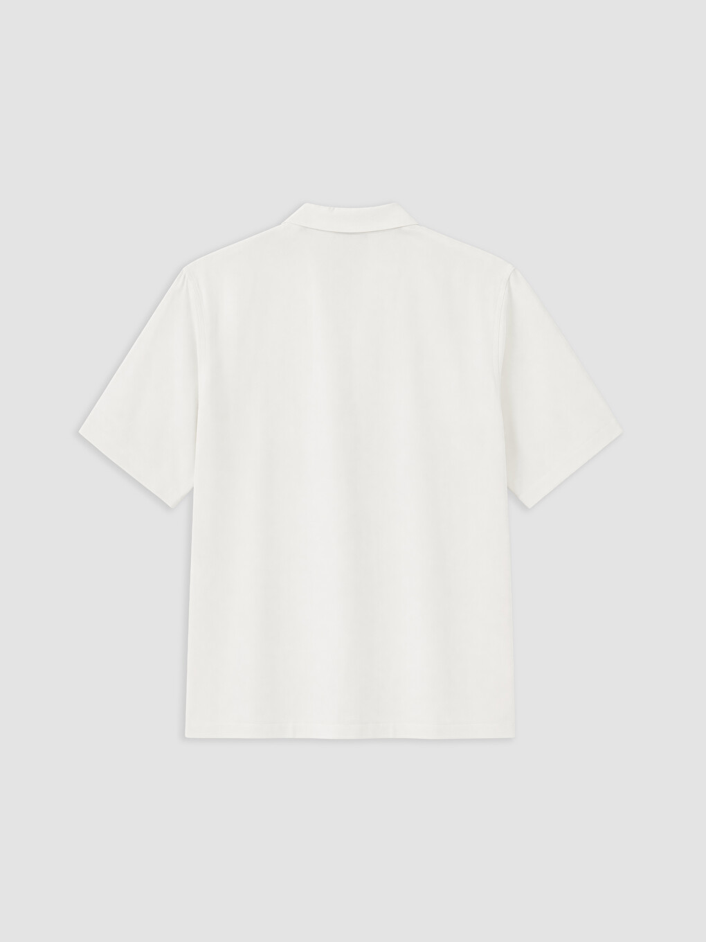 Beyaz Regular Fit Gabardin Erkek Gömlek-1