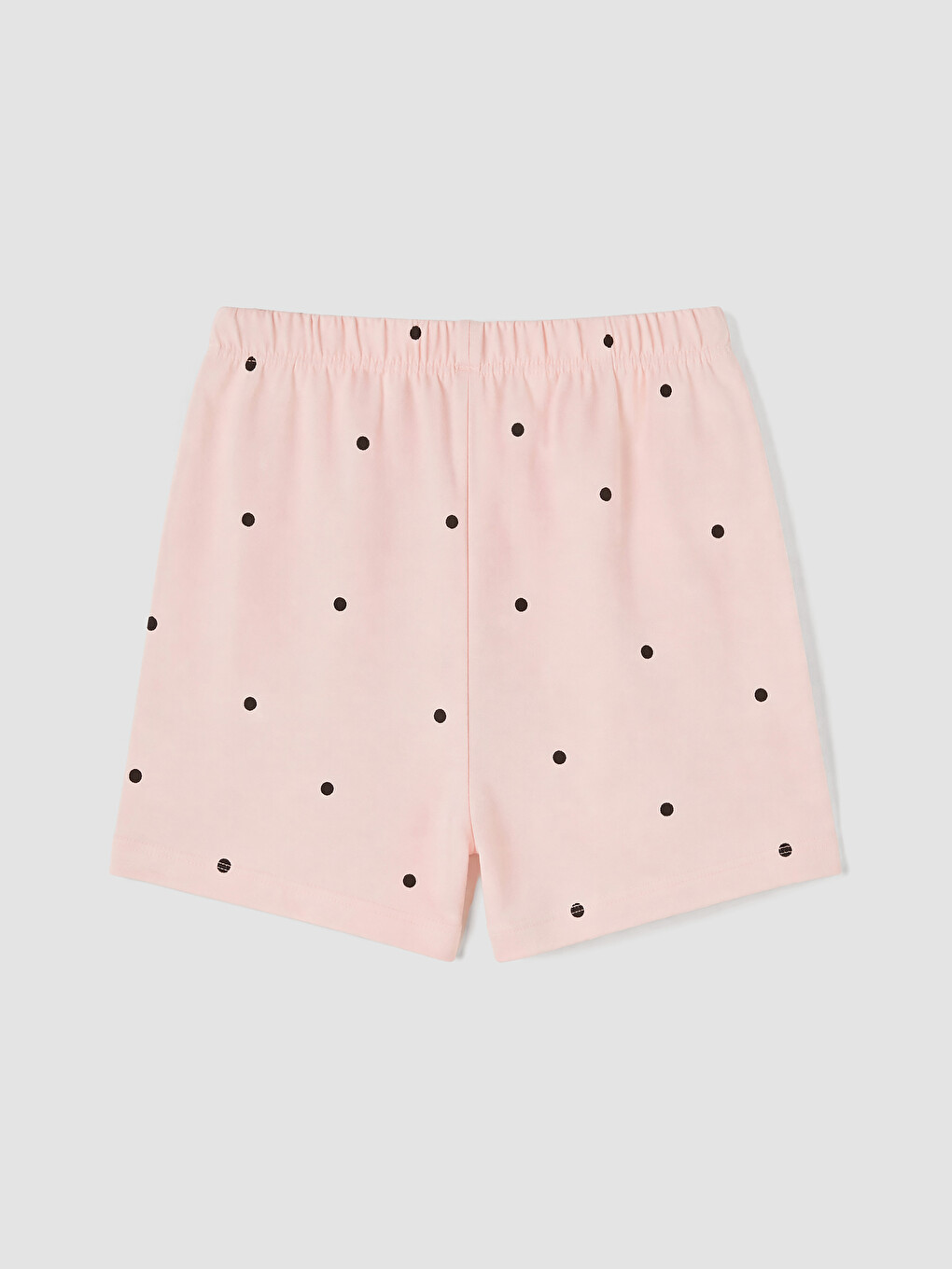 Pembe Bisiklet Yaka Kız Çocuk Şortlu Pijama Takımı-6