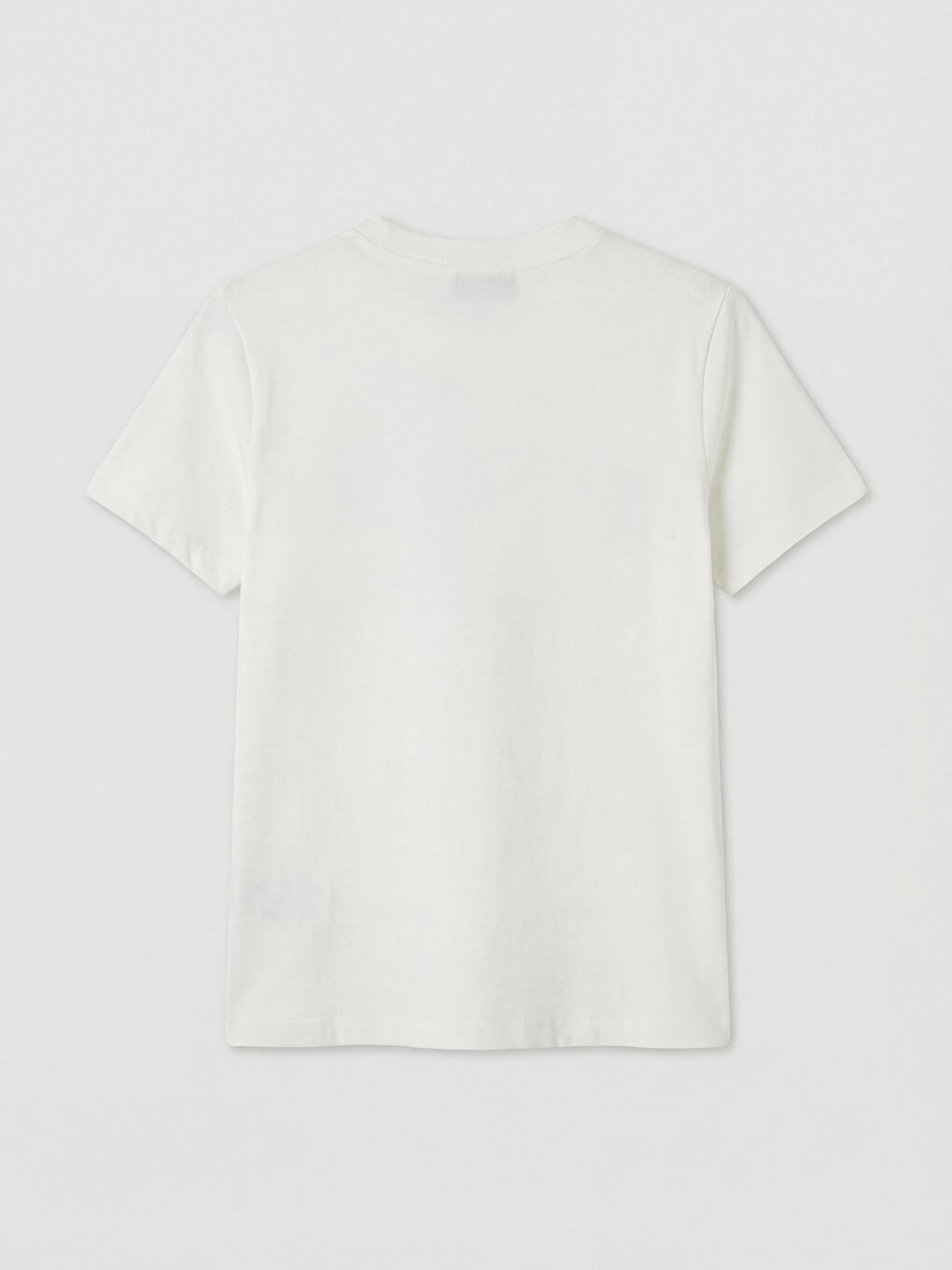 Ekru Bisiklet Yaka Brooklyn Baskılı Kadın Tişört-1