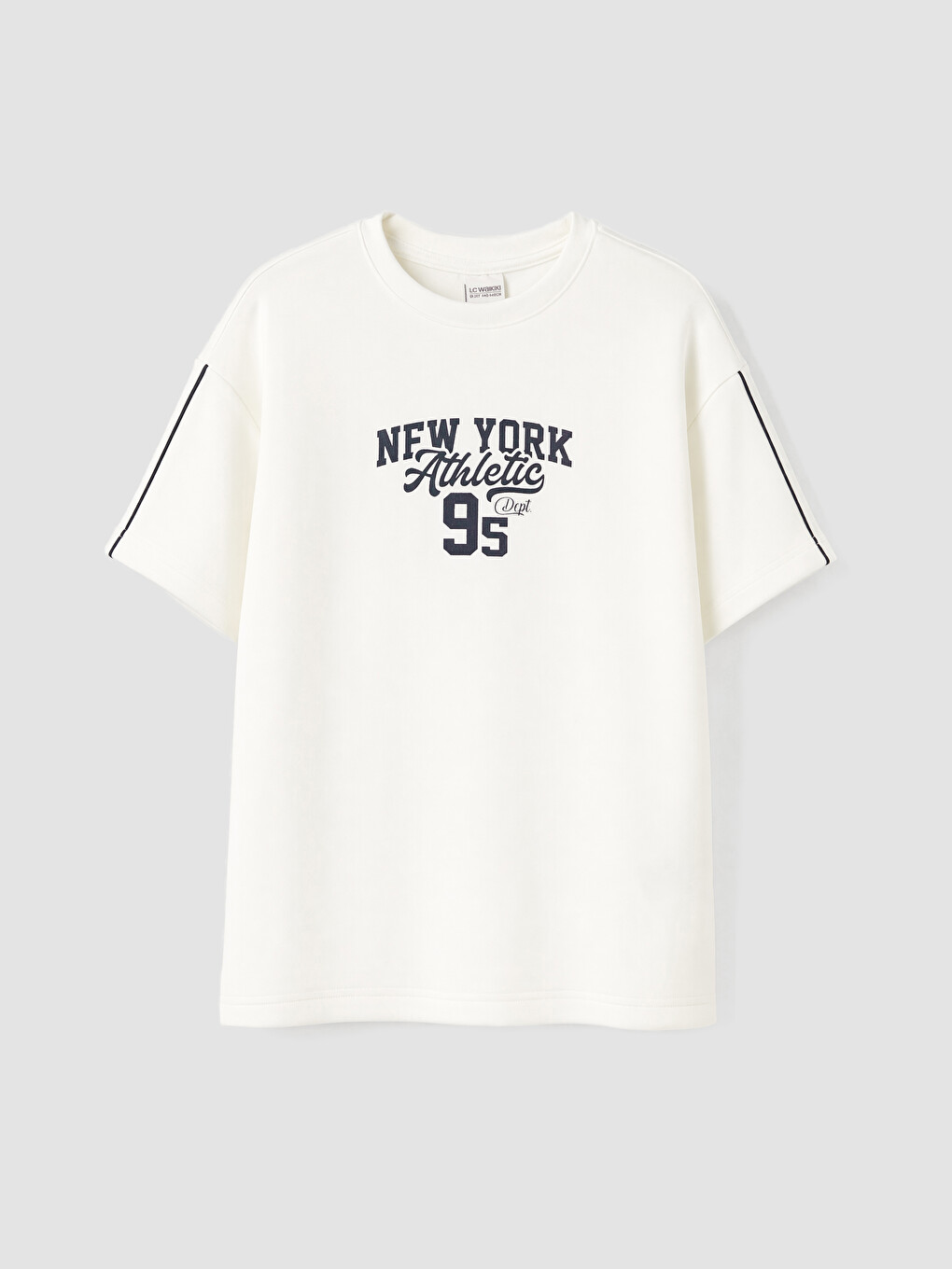 Ekru New York Baskılı Kız Çocuk Soft Touch Takım-1
