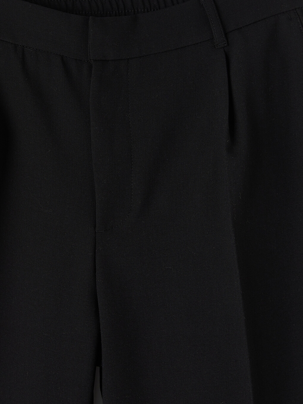 Siyah Regular Fit Erkek Pileli Pantolon-2