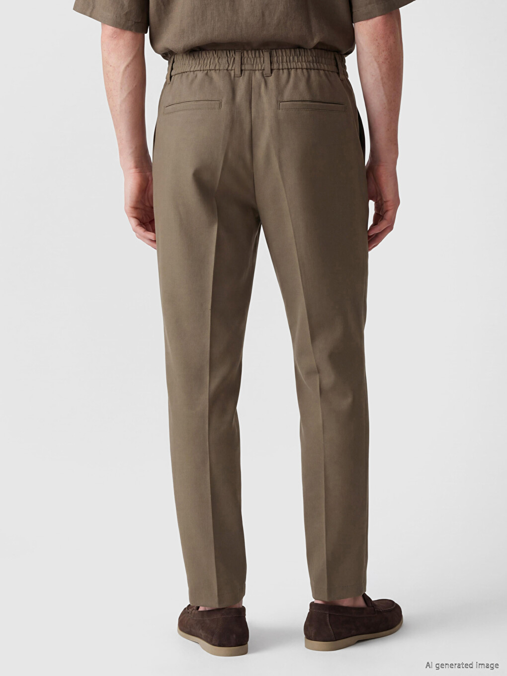 Regular Fit Men's Pleated Trousers-3