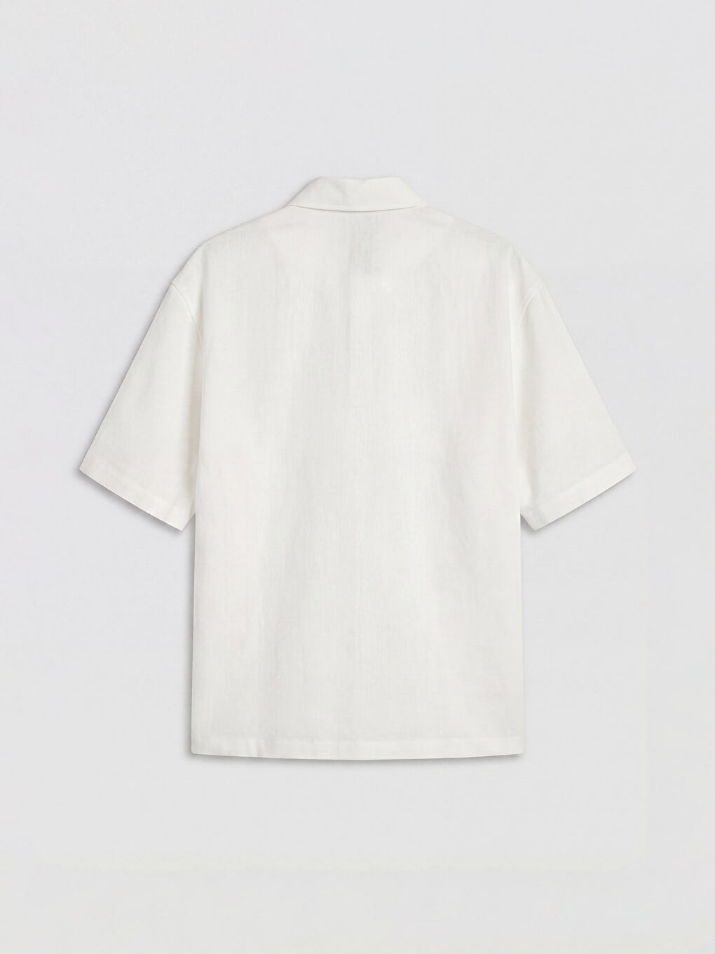 Ekru Regular Fit Fermuarlı Erkek Gömlek-1