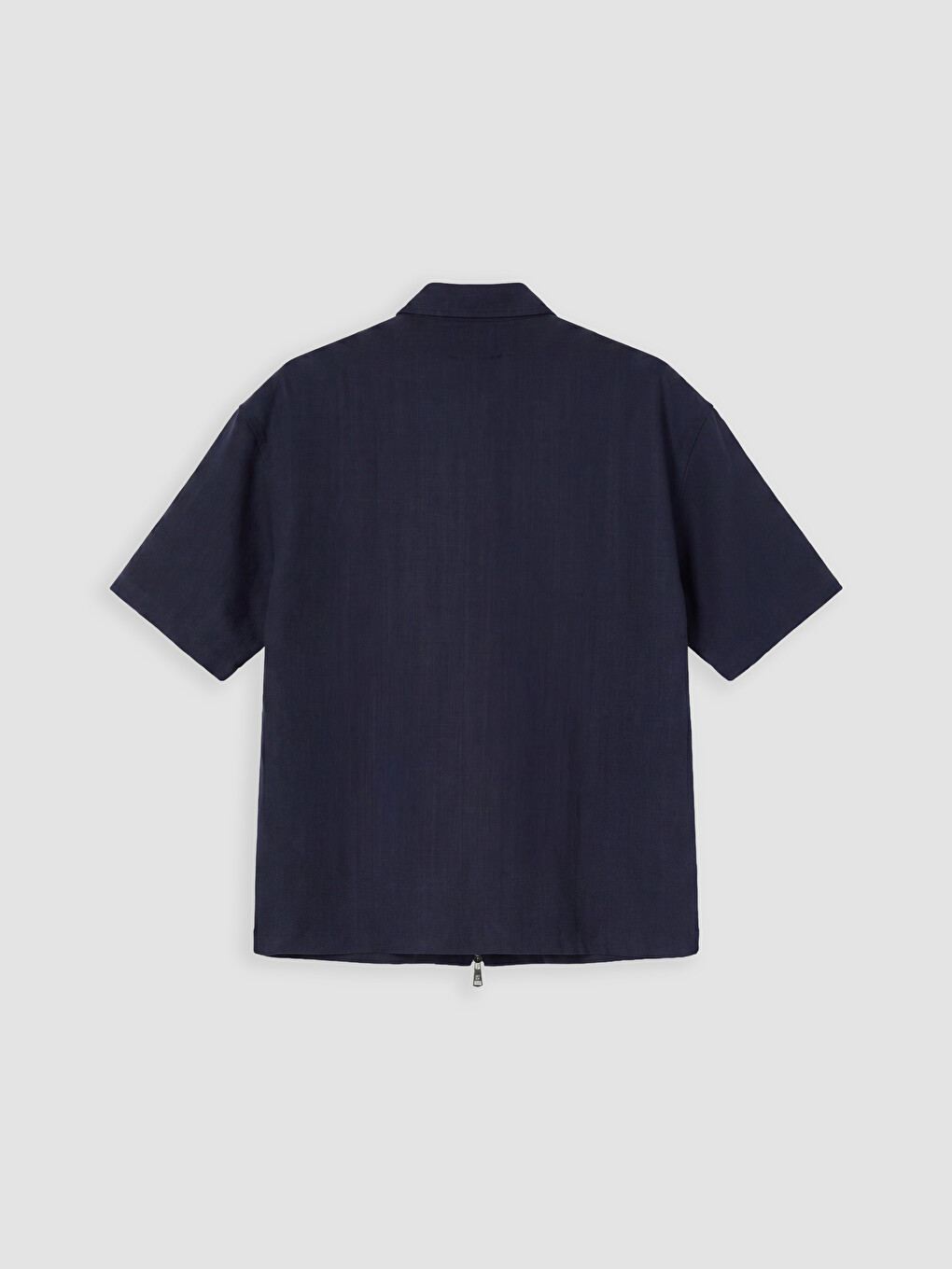 Lacivert Regular Fit Fermuarlı Erkek Gömlek-9