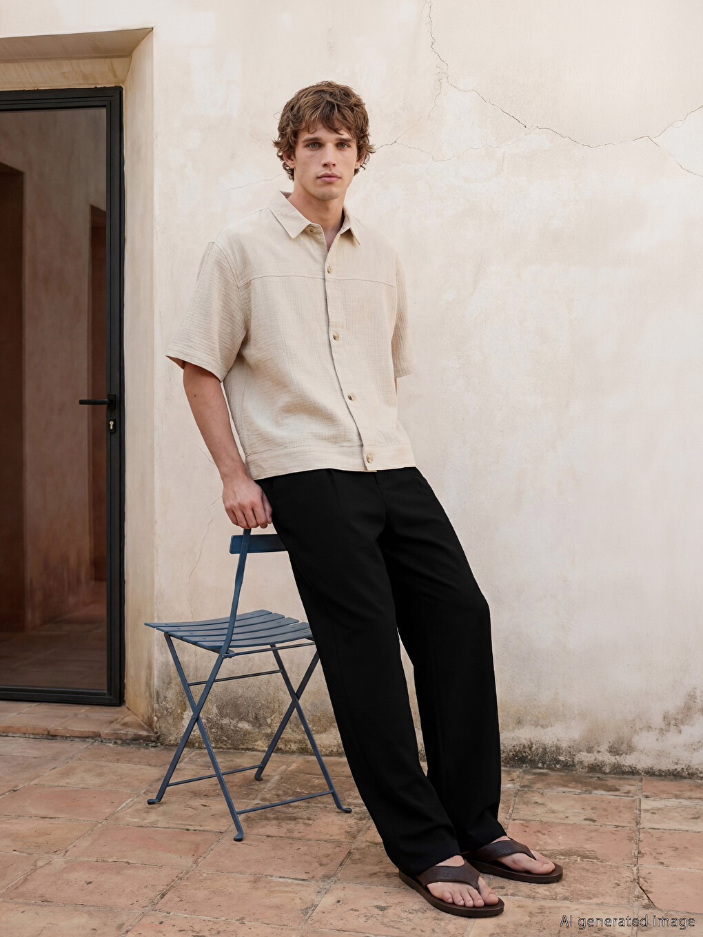 Siyah Regular Fit Pileli Erkek Pantolon