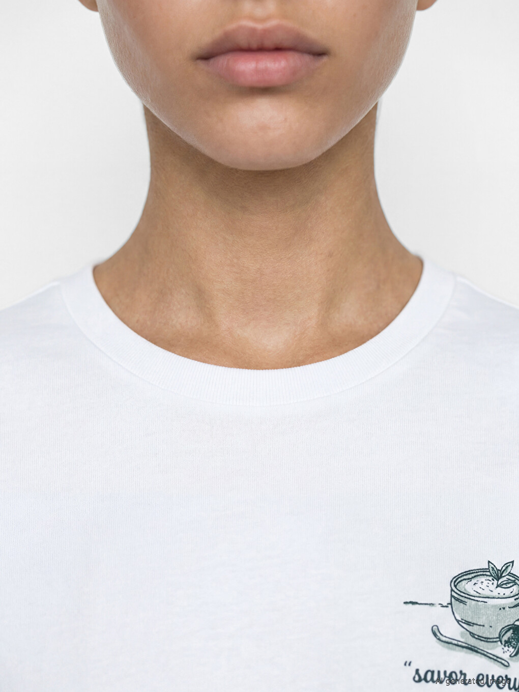 Crew Neck Printed Women's Sport T-Shirt-2