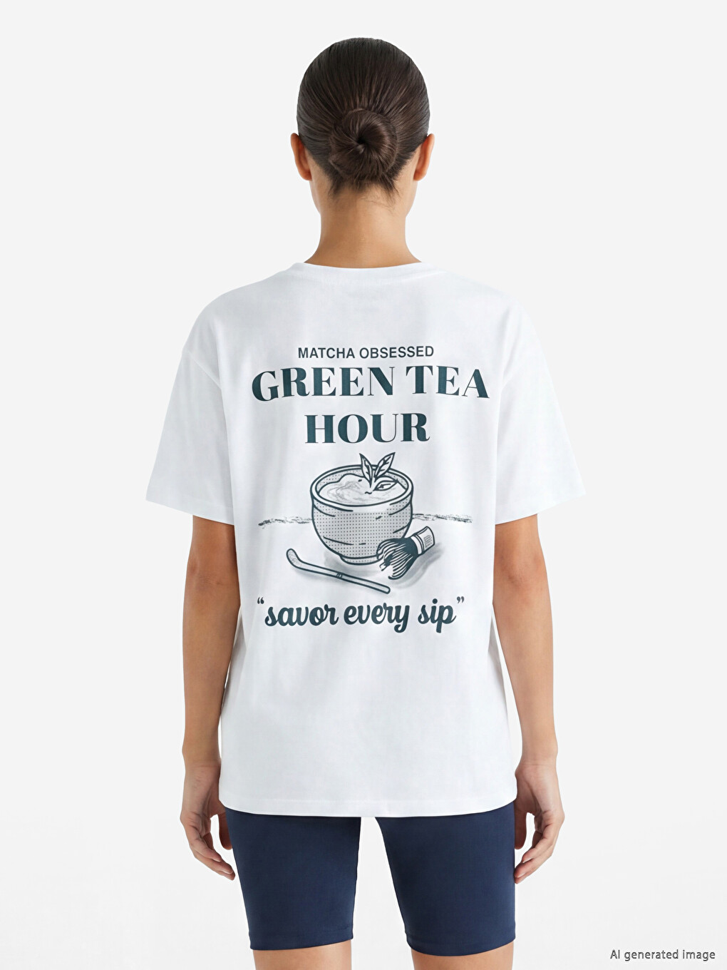 Crew Neck Printed Women's Sport T-Shirt-3