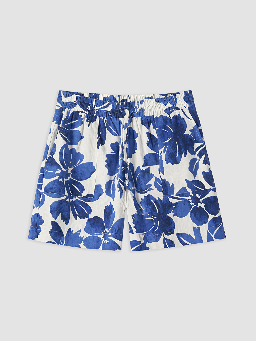 Floral Linen-look Women's Shorts-4