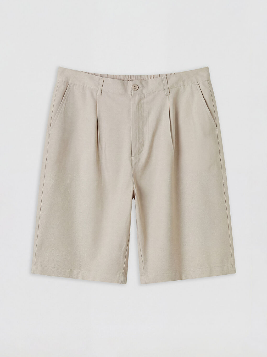 Bej Regular Fit Erkek Şort-3