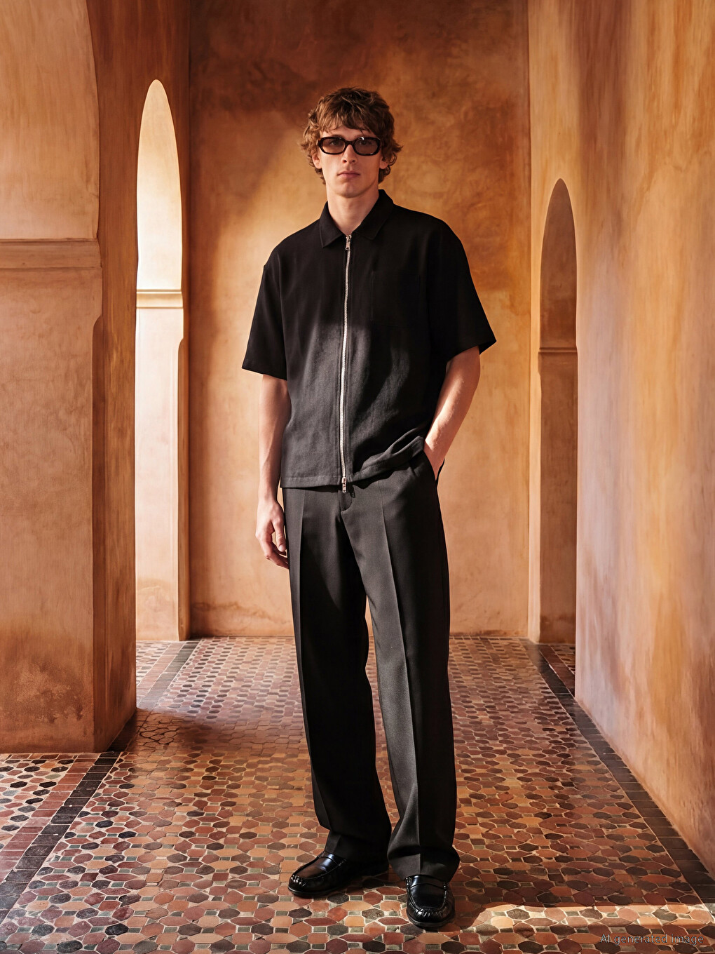 Siyah Regular Fit Erkek Pantolon