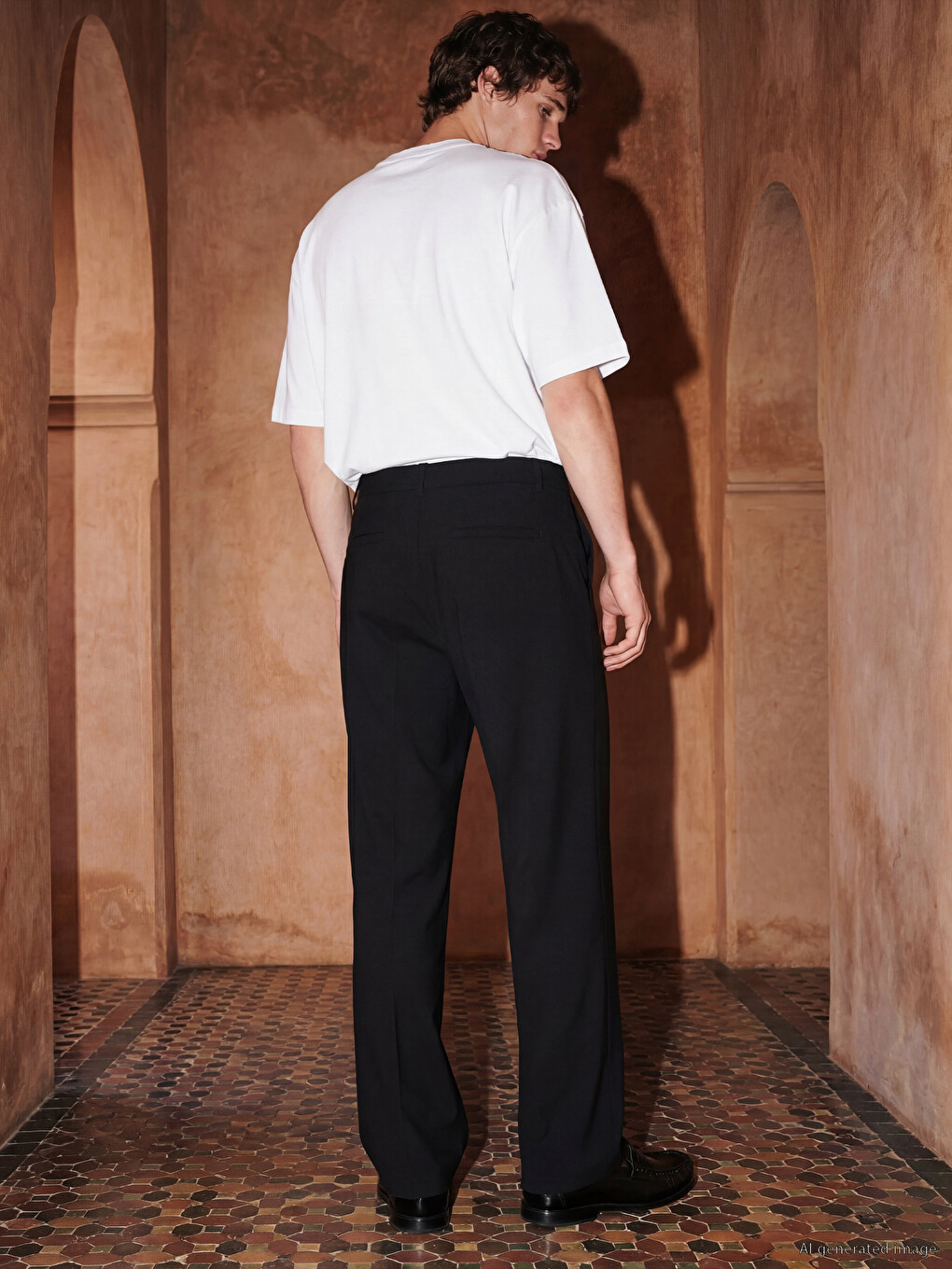 Siyah Regular Fit Erkek Pantolon-2