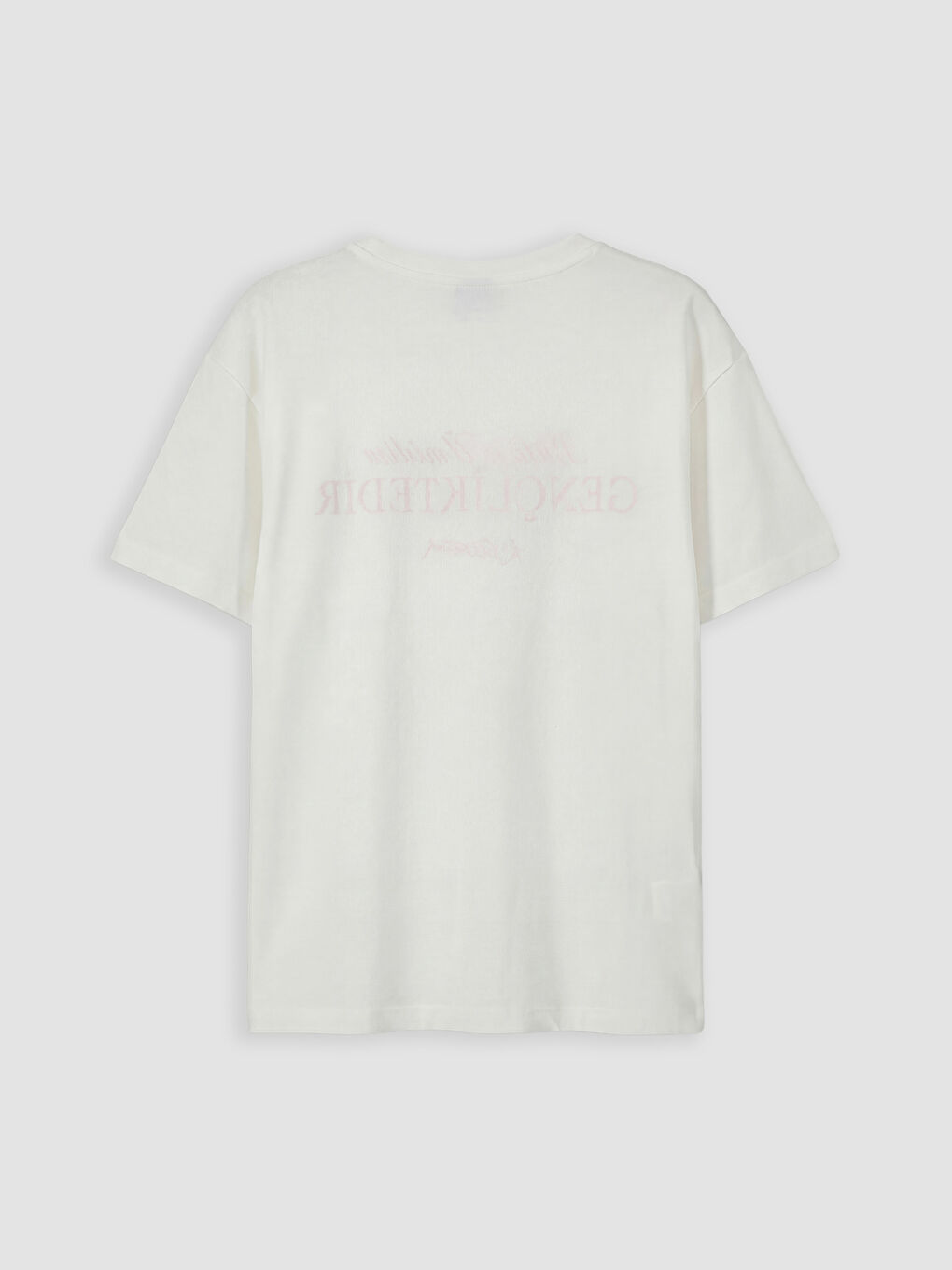 Ekru Bisiklet Yaka Atatürk Baskılı Kız Çocuk Tişört-1