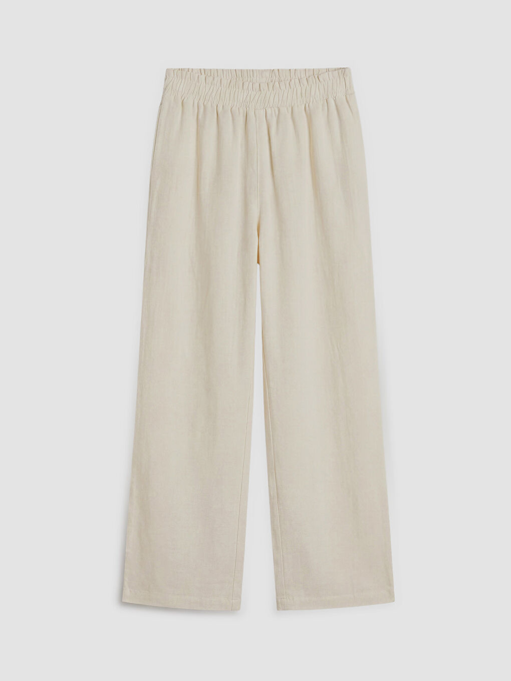 Ekru Wideleg Kız Çocuk Pantolon