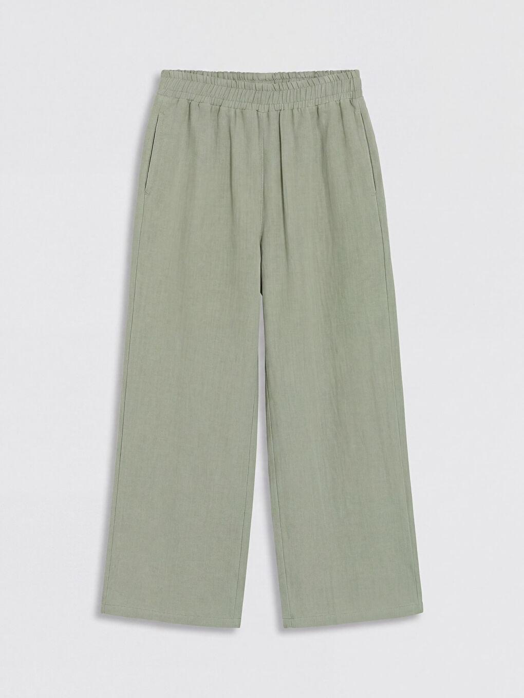 Haki Wideleg Kız Çocuk Pantolon