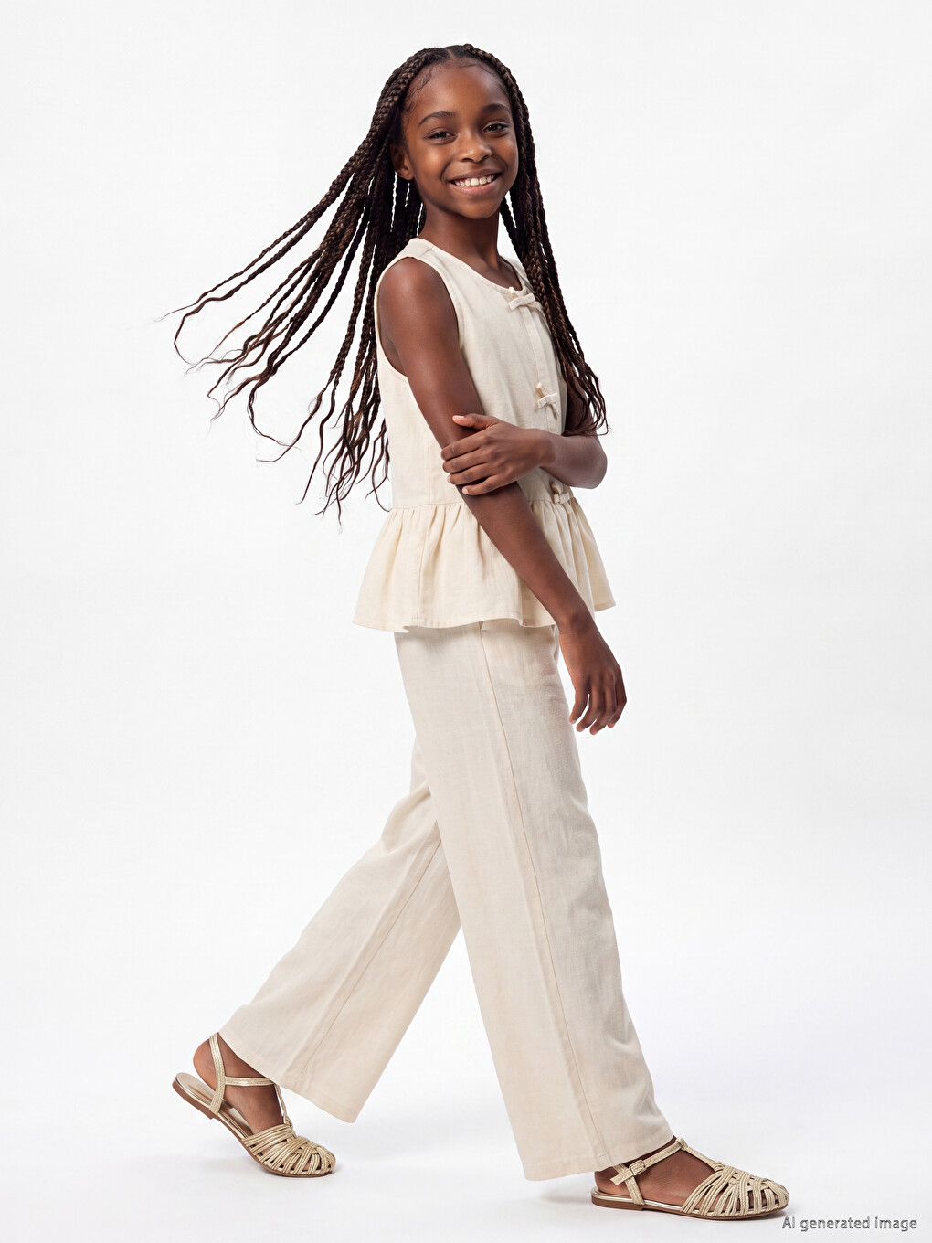 Wideleg Girls' Trousers