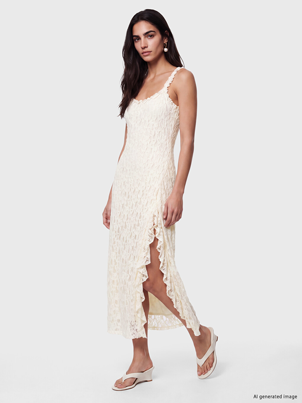 U Neck Lace Dress-1