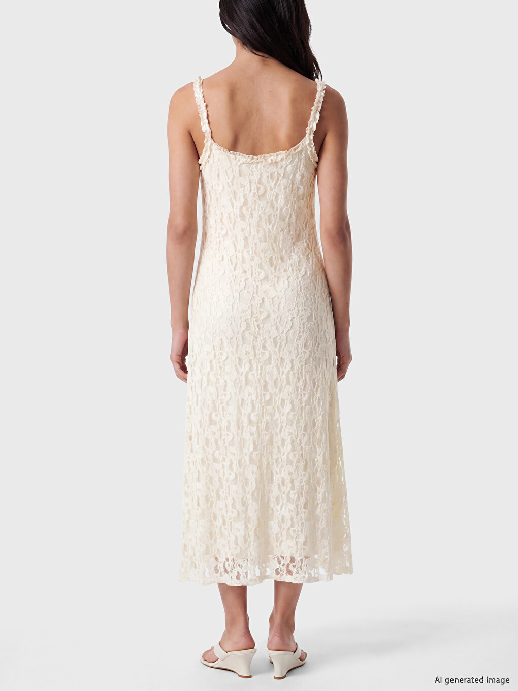U Neck Lace Dress-3