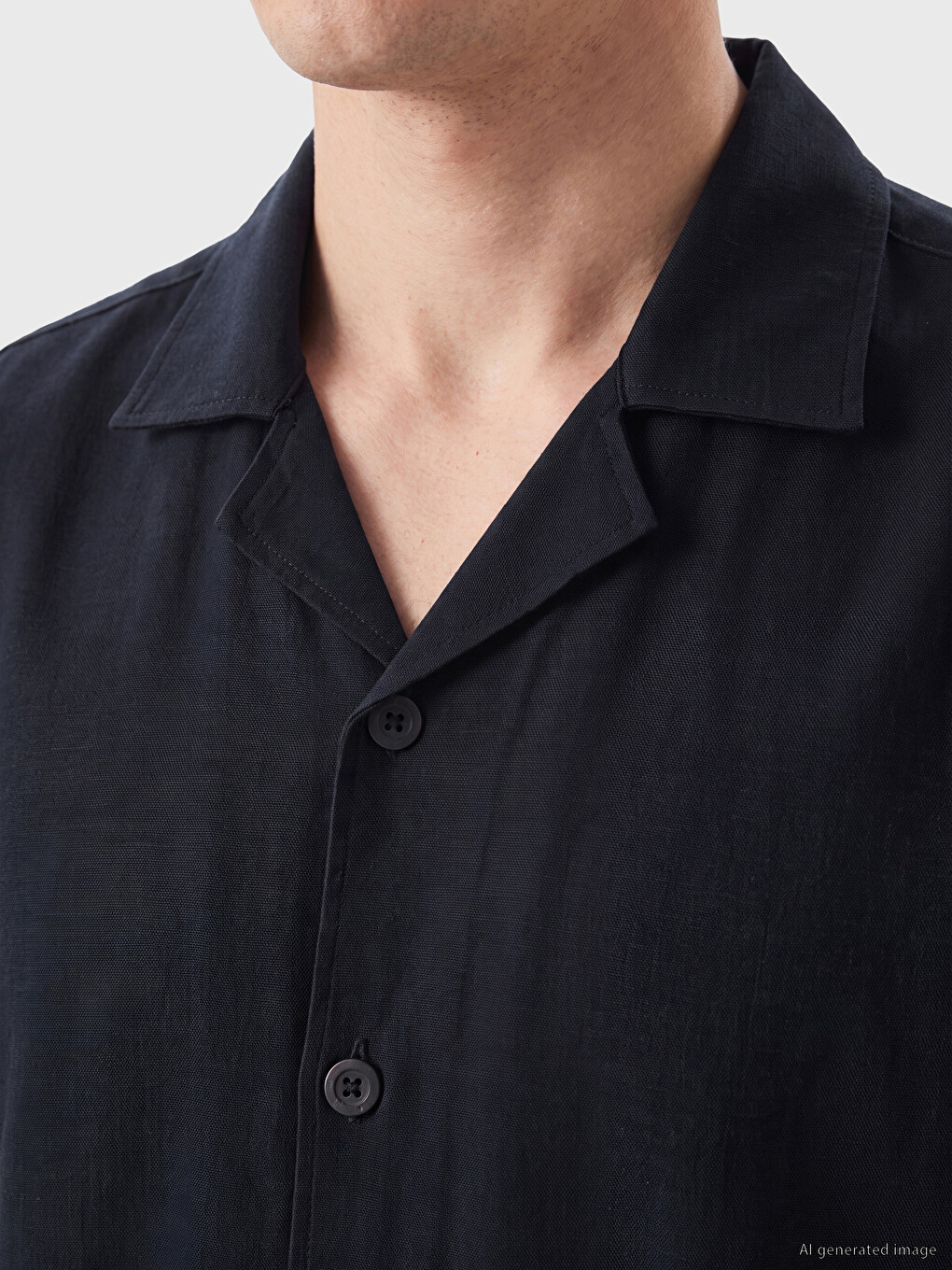 Regular Fit Linen Blend Men's Shirt-2