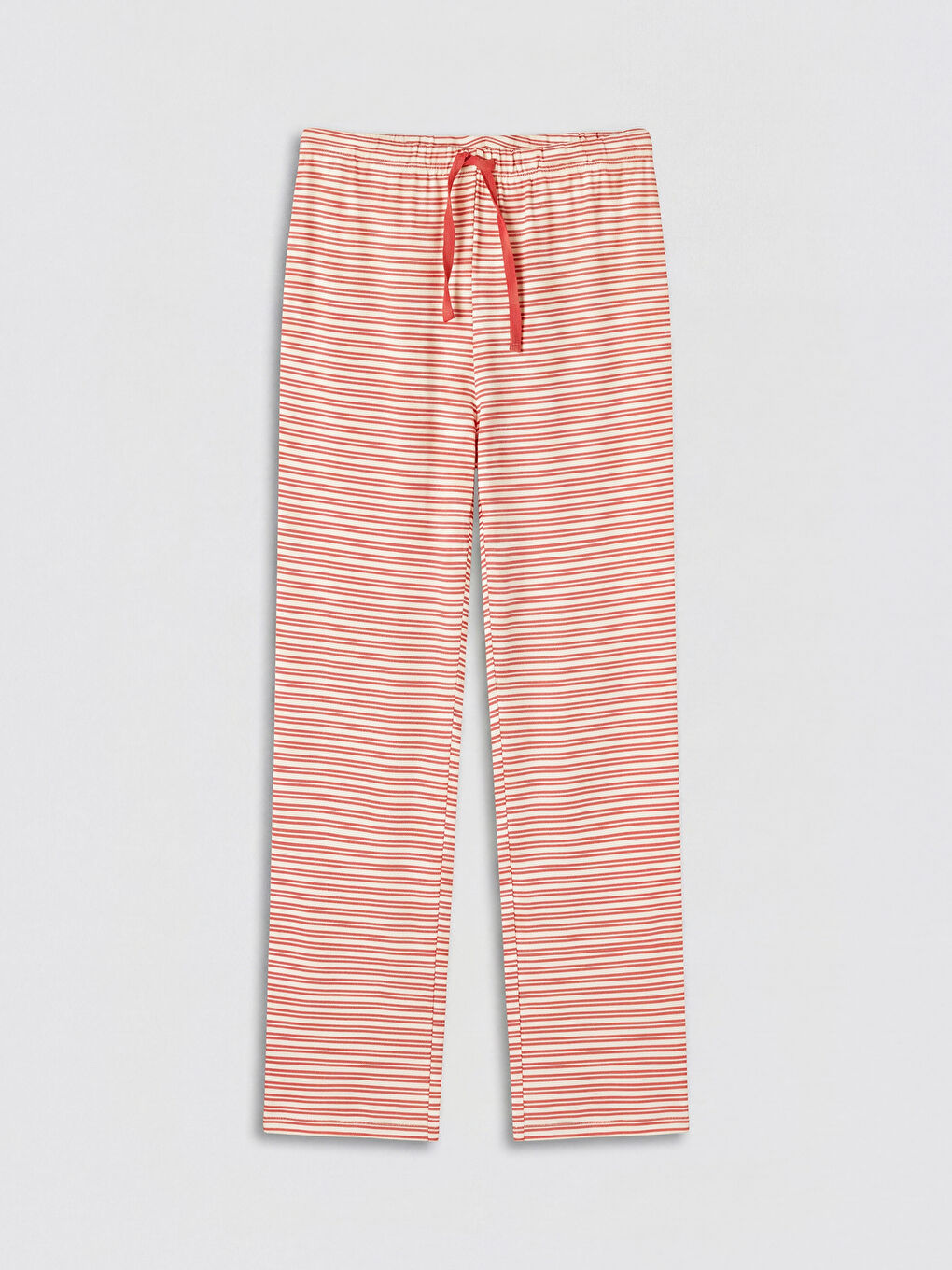 Kırmızı Çizgili Kadın Pijama Alt