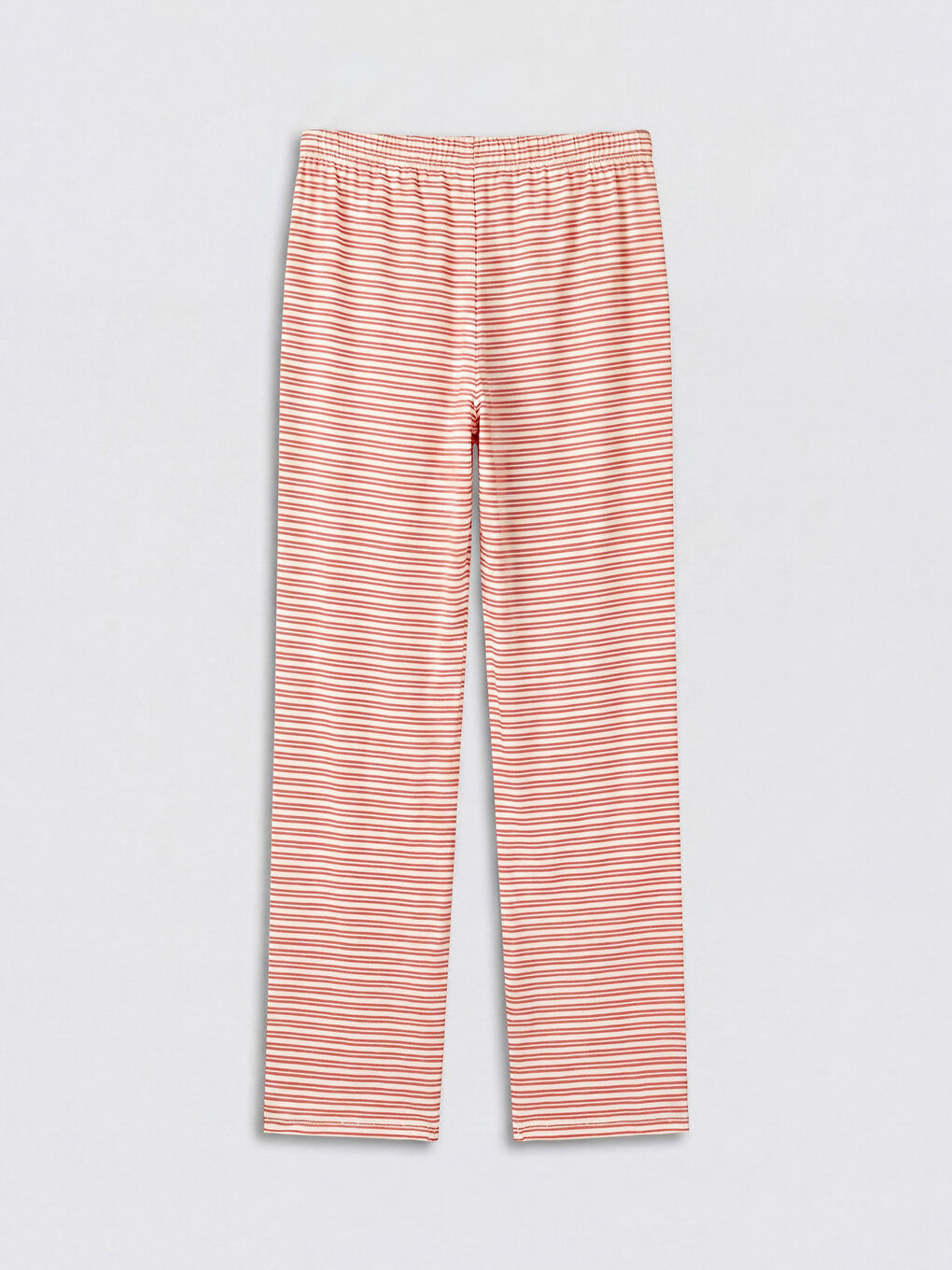 Kırmızı Çizgili Kadın Pijama Alt-1