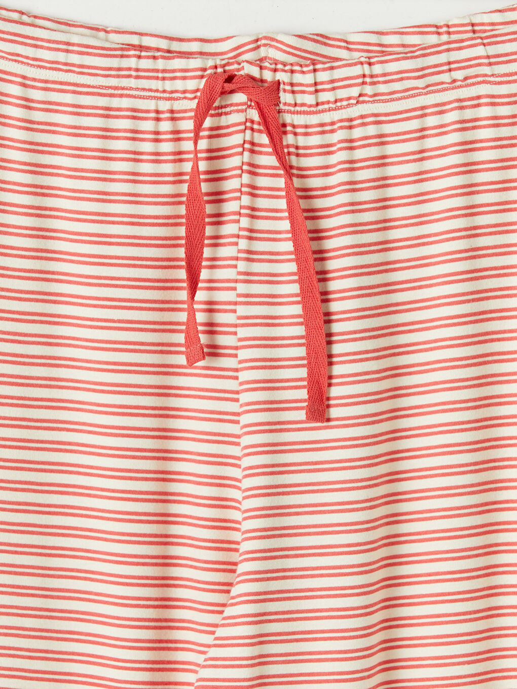 Kırmızı Çizgili Kadın Pijama Alt-2