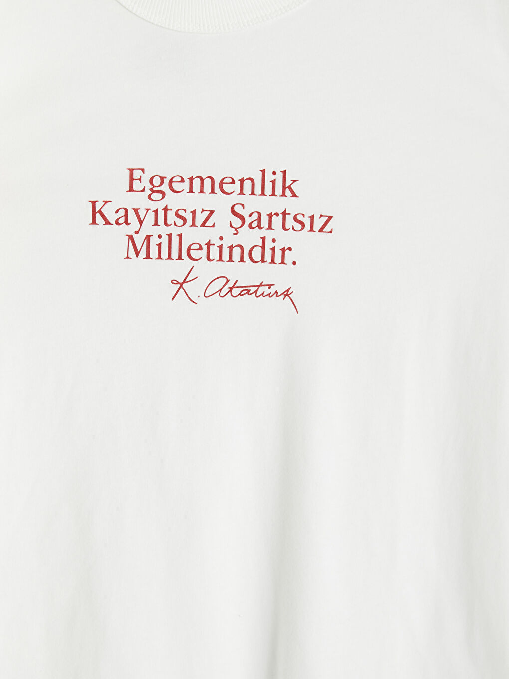 Beyaz Bisiklet Yaka Yazı Baskılı Erkek Çocuk Tişört-2