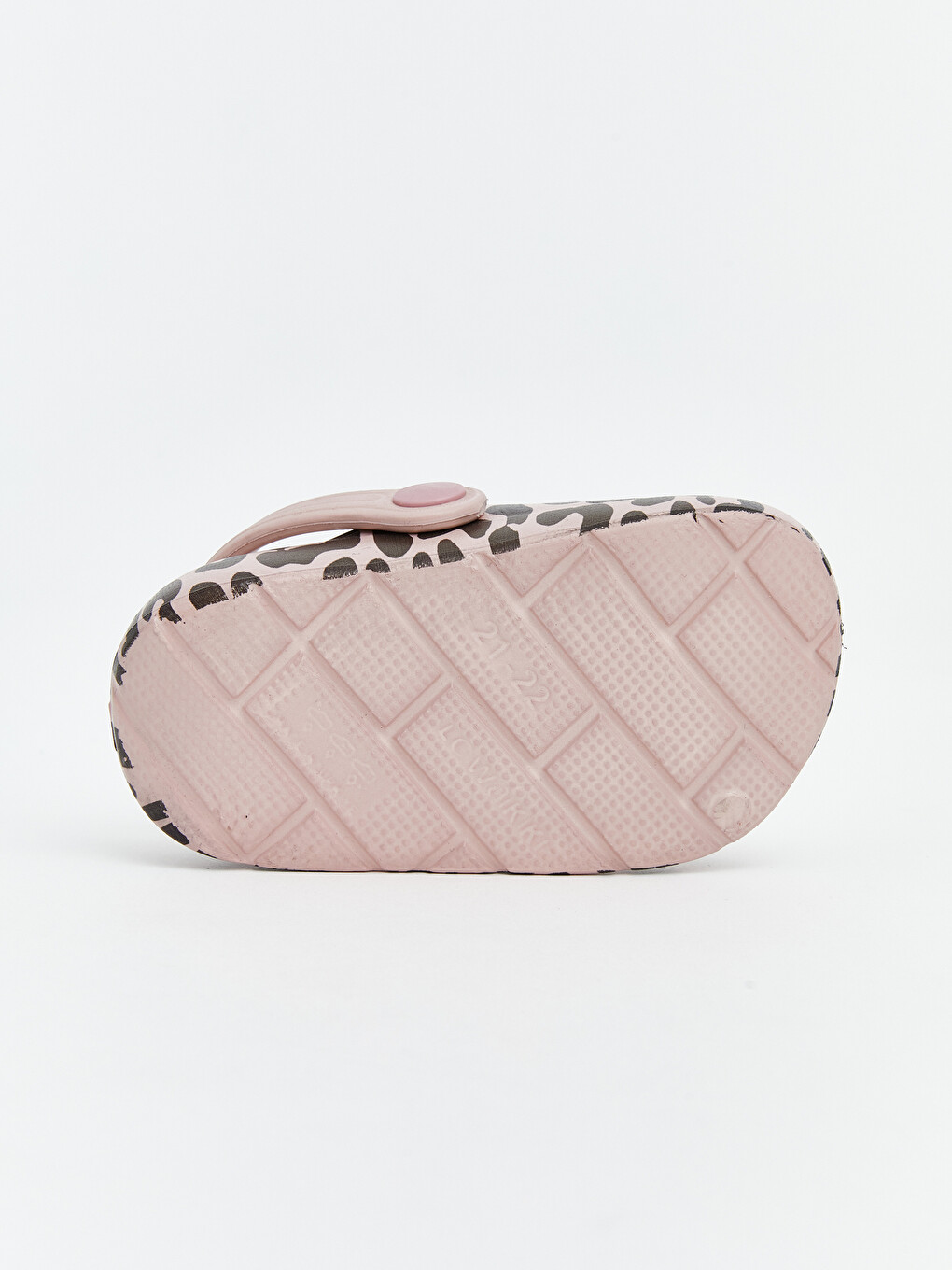 Pembe Kız Çocuk Leopar Desenli Arkası Bantlı Terlik-2