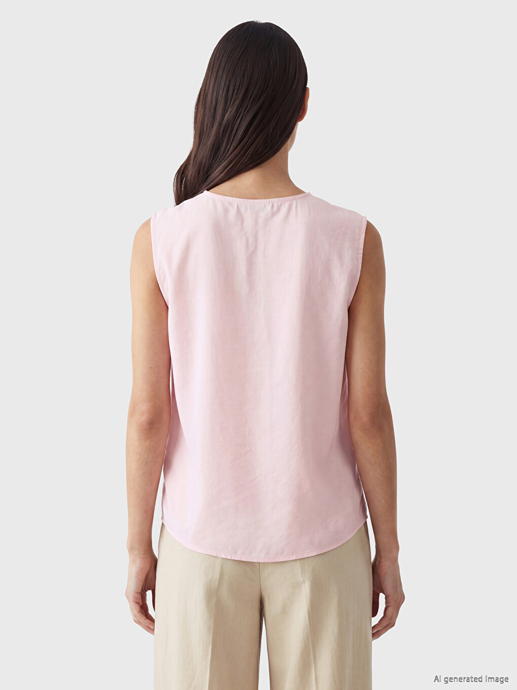 Pembe Modal Karışımlı Fırfırlı Bluz-3