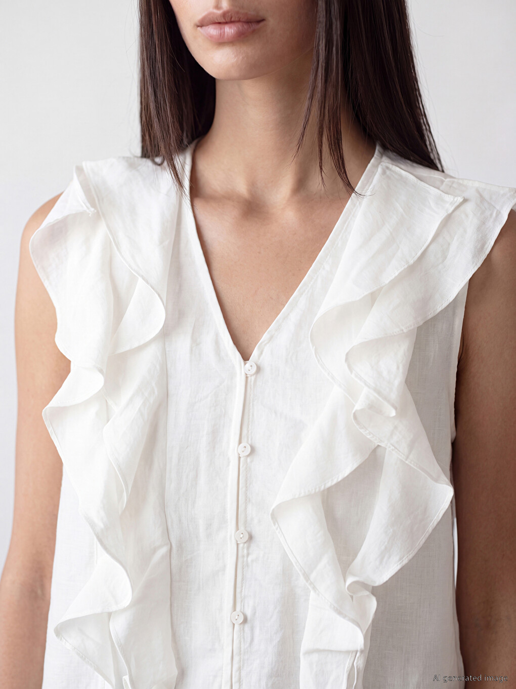 Modal Blend Frilled Blouse-2