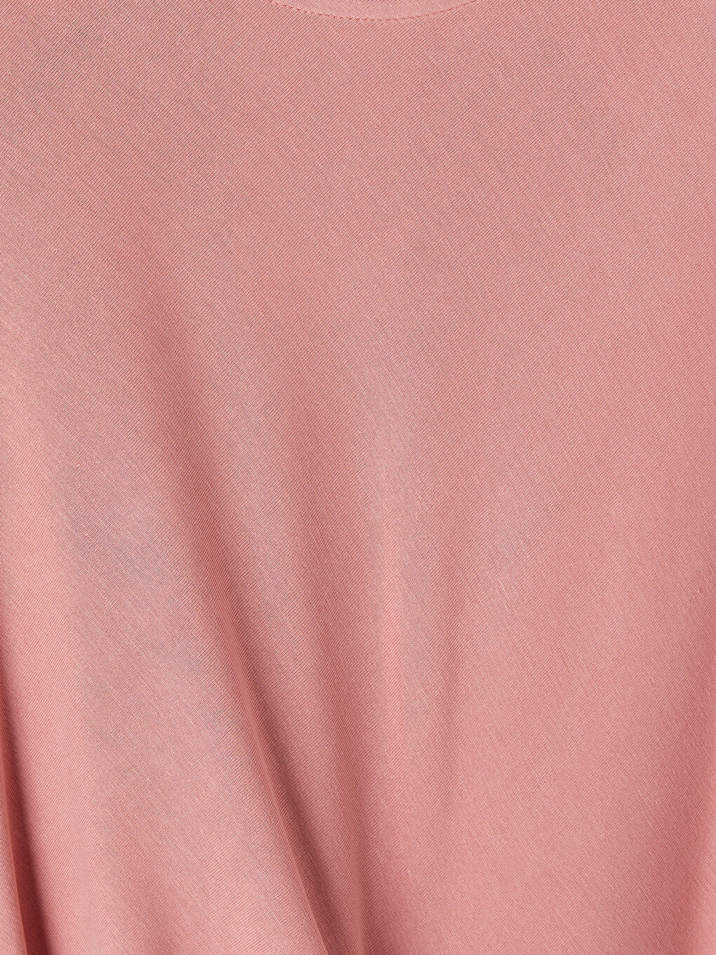 Pembe Büzgülü Modal Karışımlı Elbise-1
