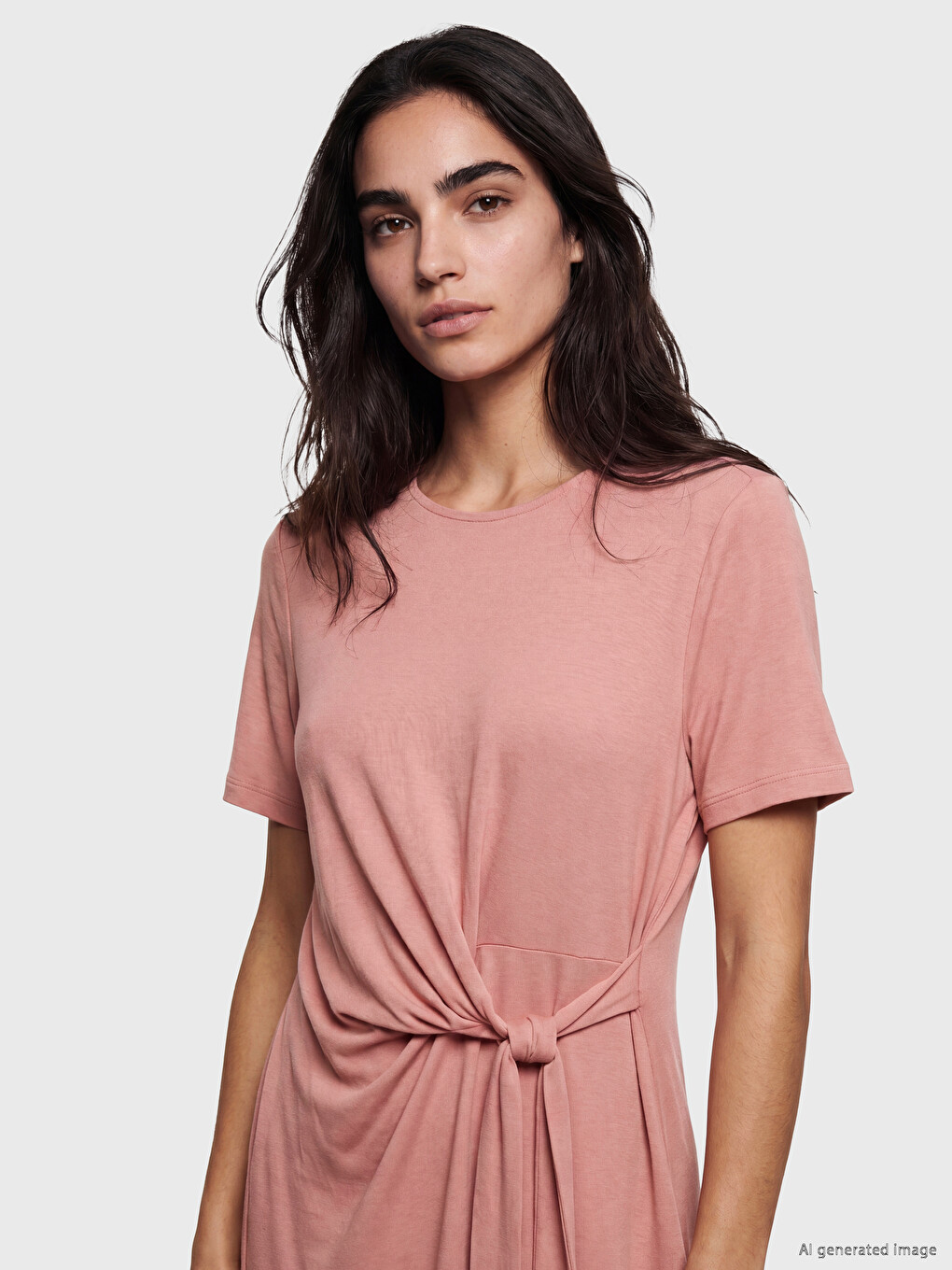 Ruched Modal Blend Dress-1
