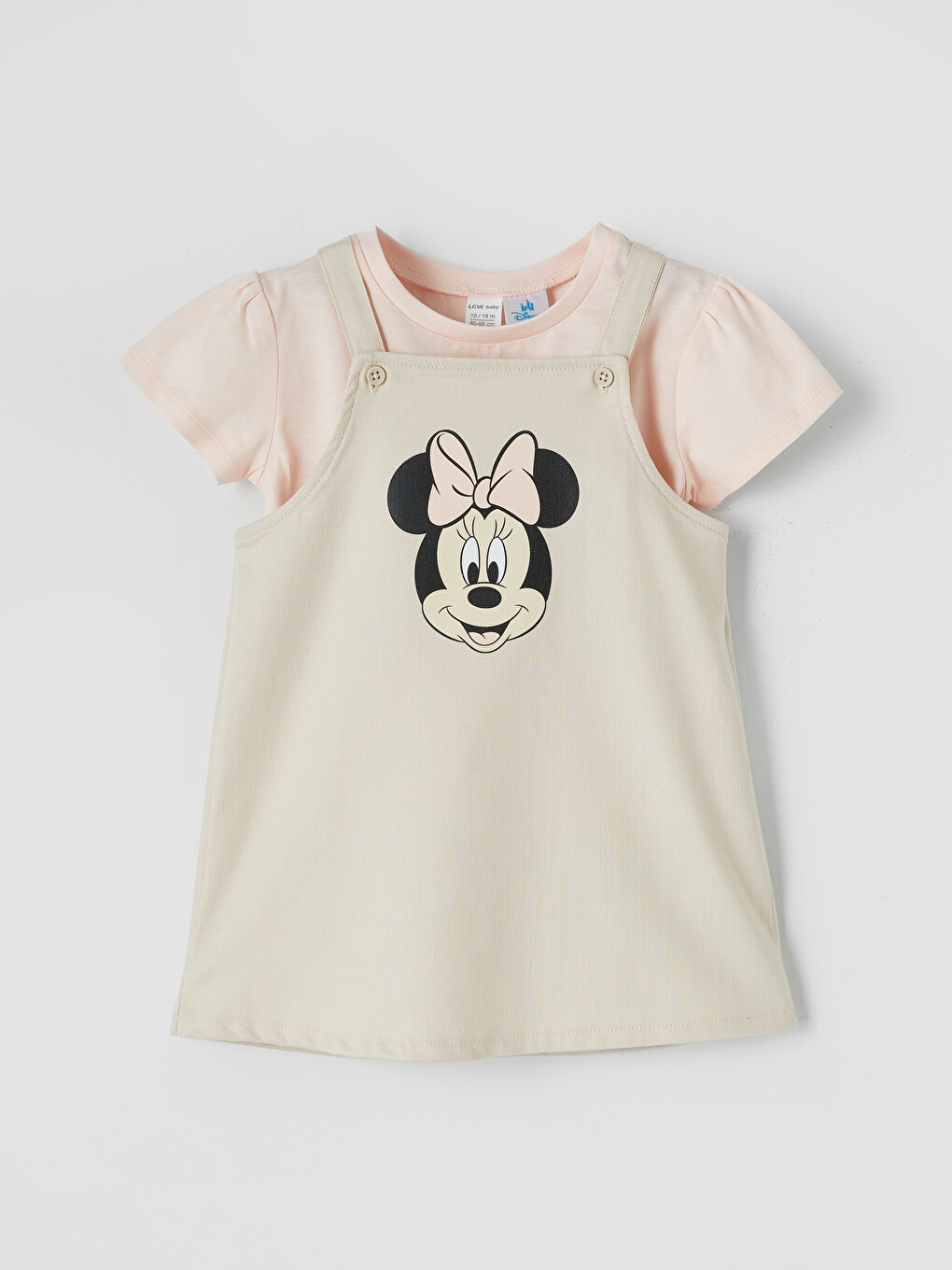 Pembe Minnie Mouse Baskılı Kız Bebek Takımı