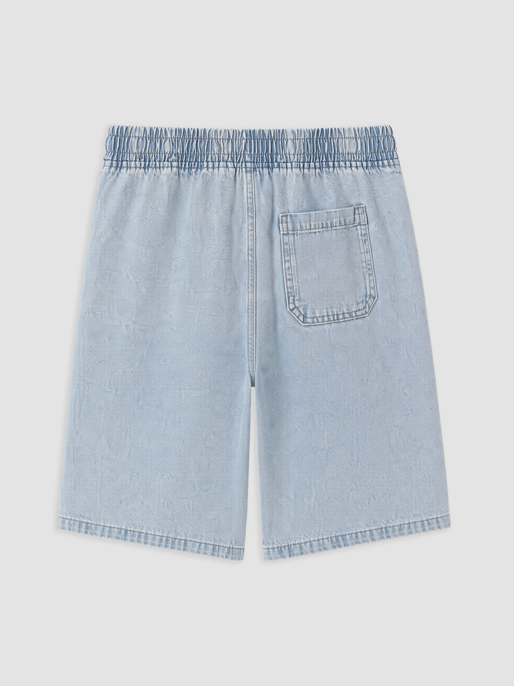 Elastic Waist Washed Boys' Jean Shorts-1