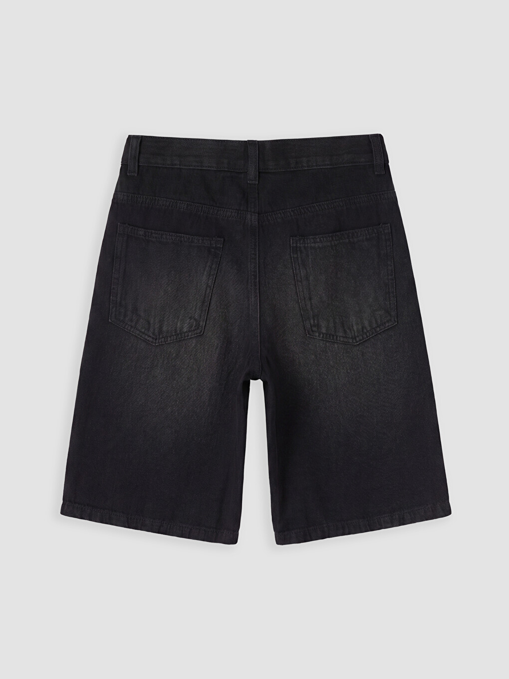 Boy Black Denim Shorts-2