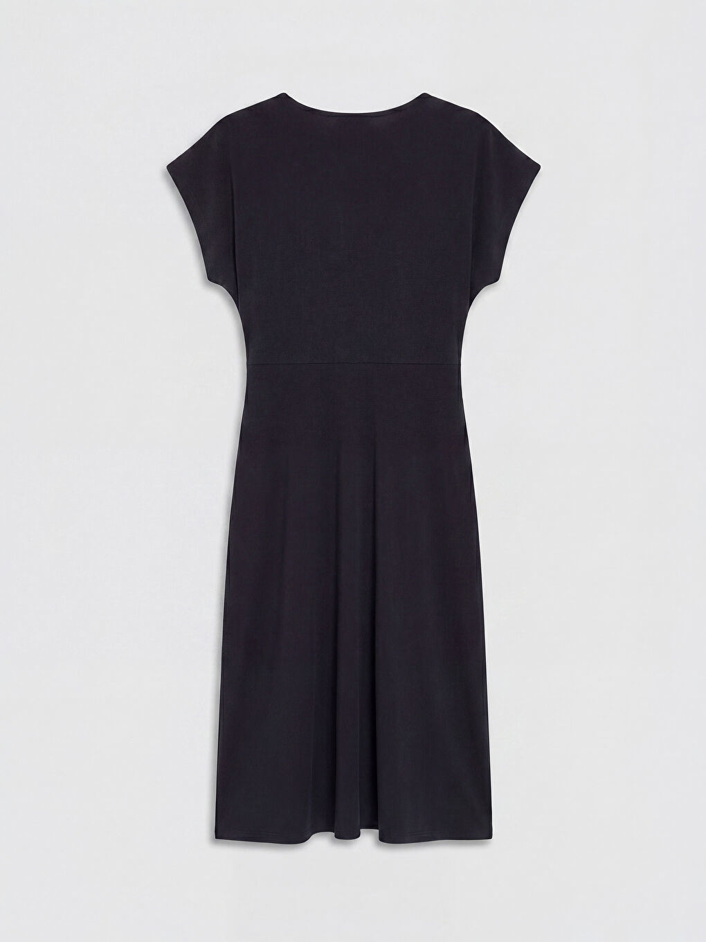 Antrasit Modal Karışımlı Büzgülü Elbise-1