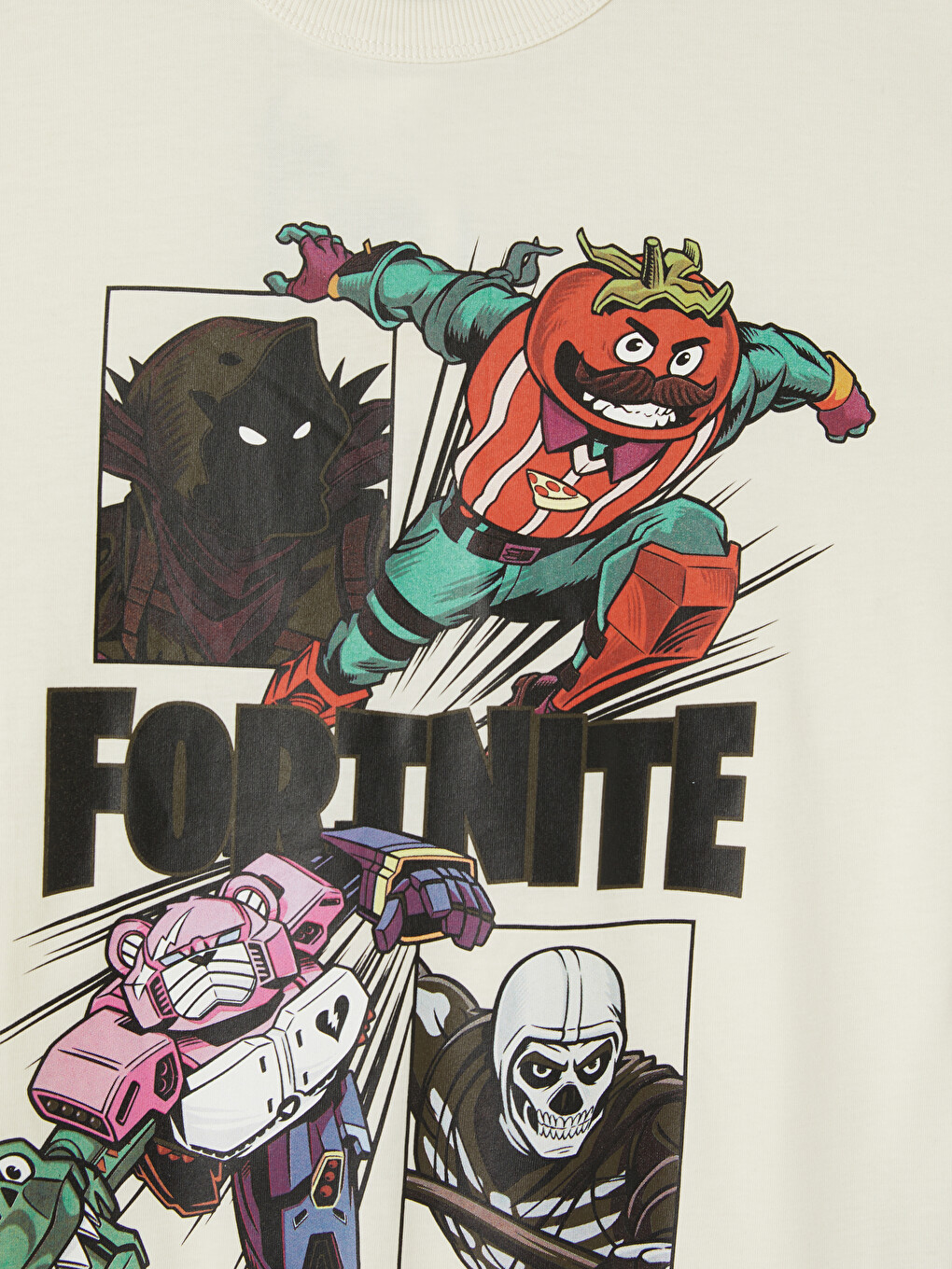 Crew Neck Fortnite Printed Boys' T-shirt-3