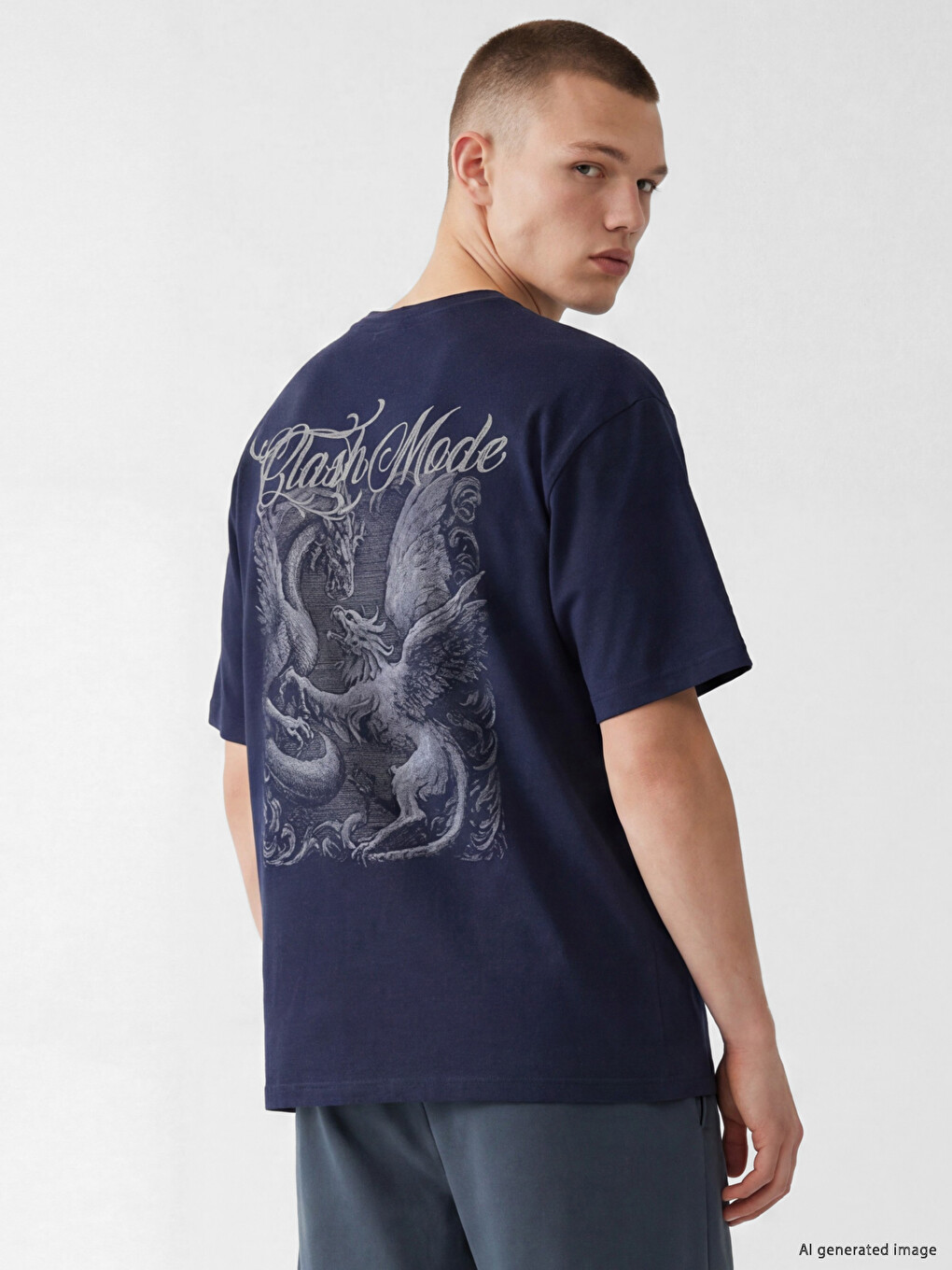 Crew Neck Printed Men's T-Shirt-3