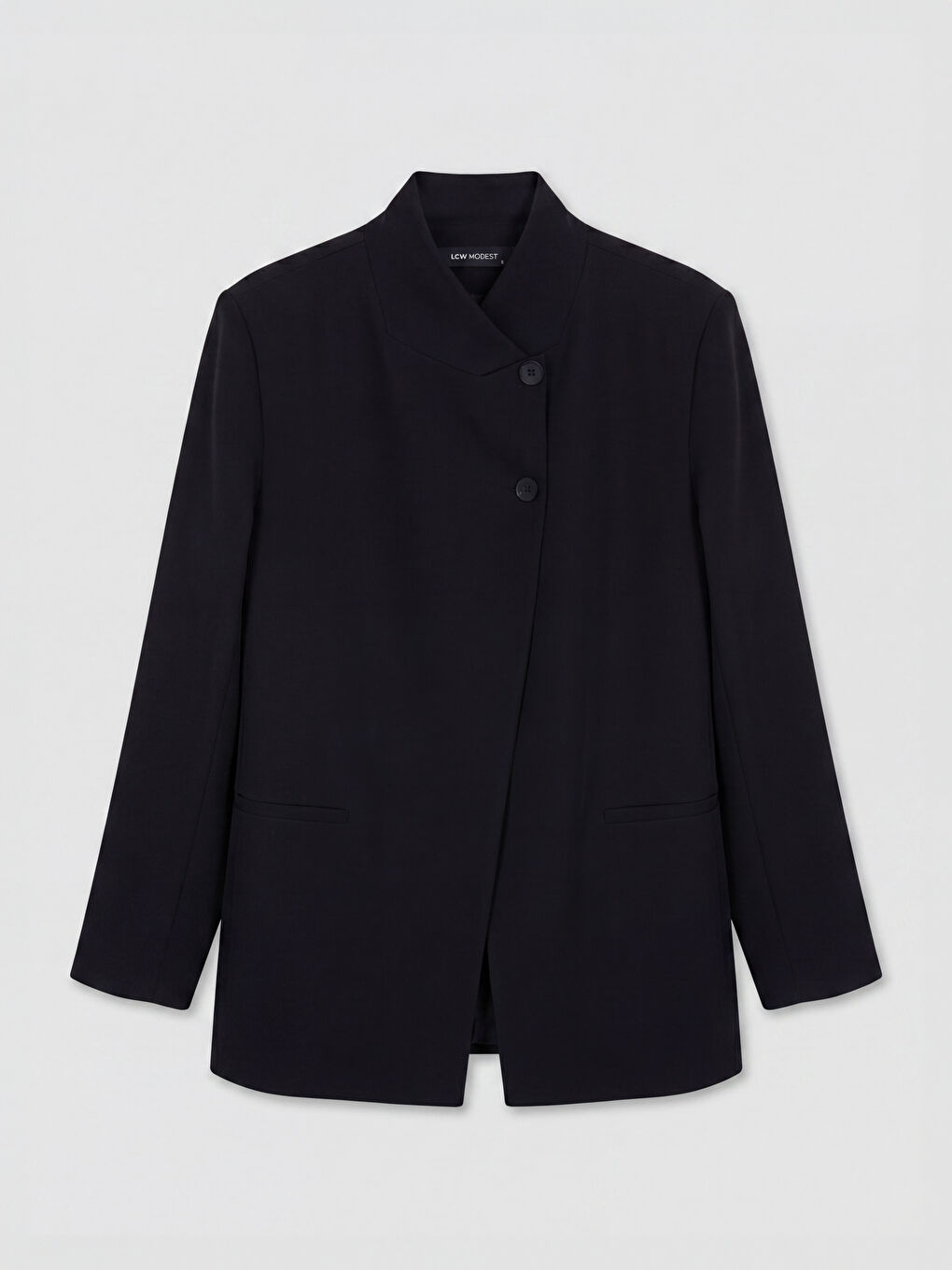 Siyah Dik Yaka Kadın Ceket