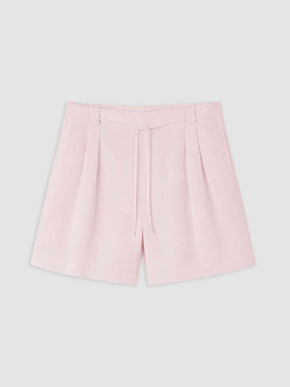 Elastic Waist Linen Blend Women's Shorts-4