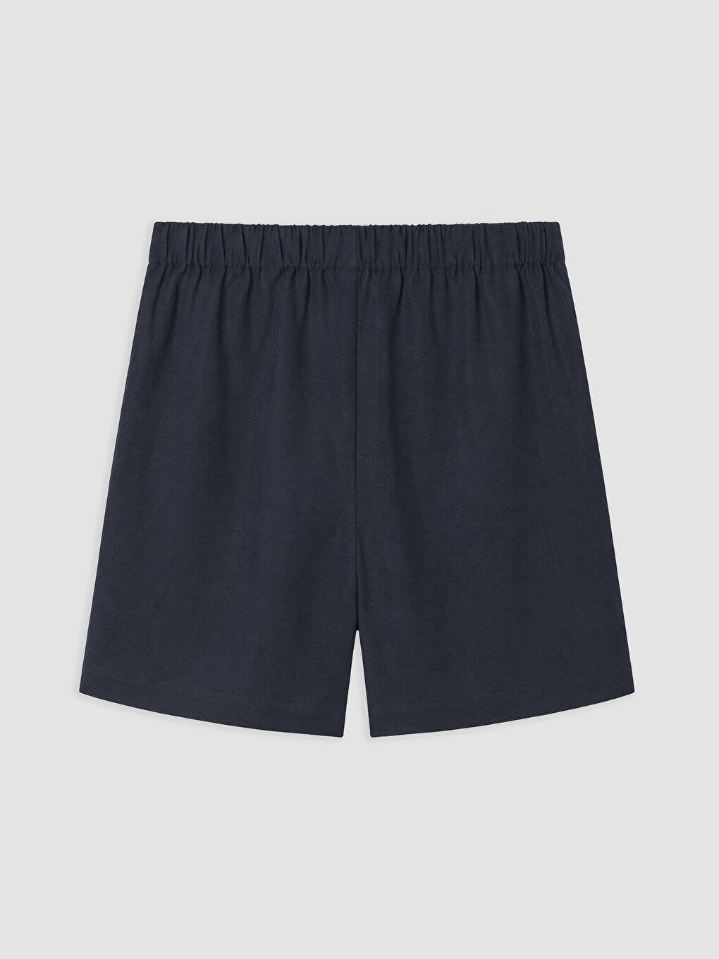 Elastic Waist Linen Blend Women's Shorts-5