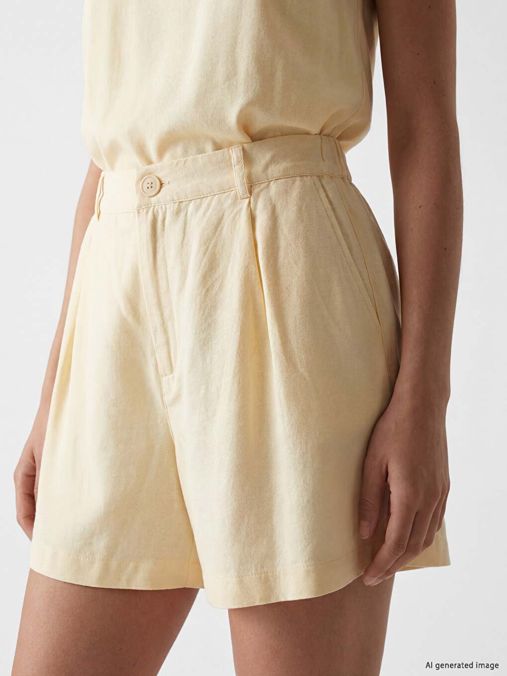 Woman Yellow Shorts-2