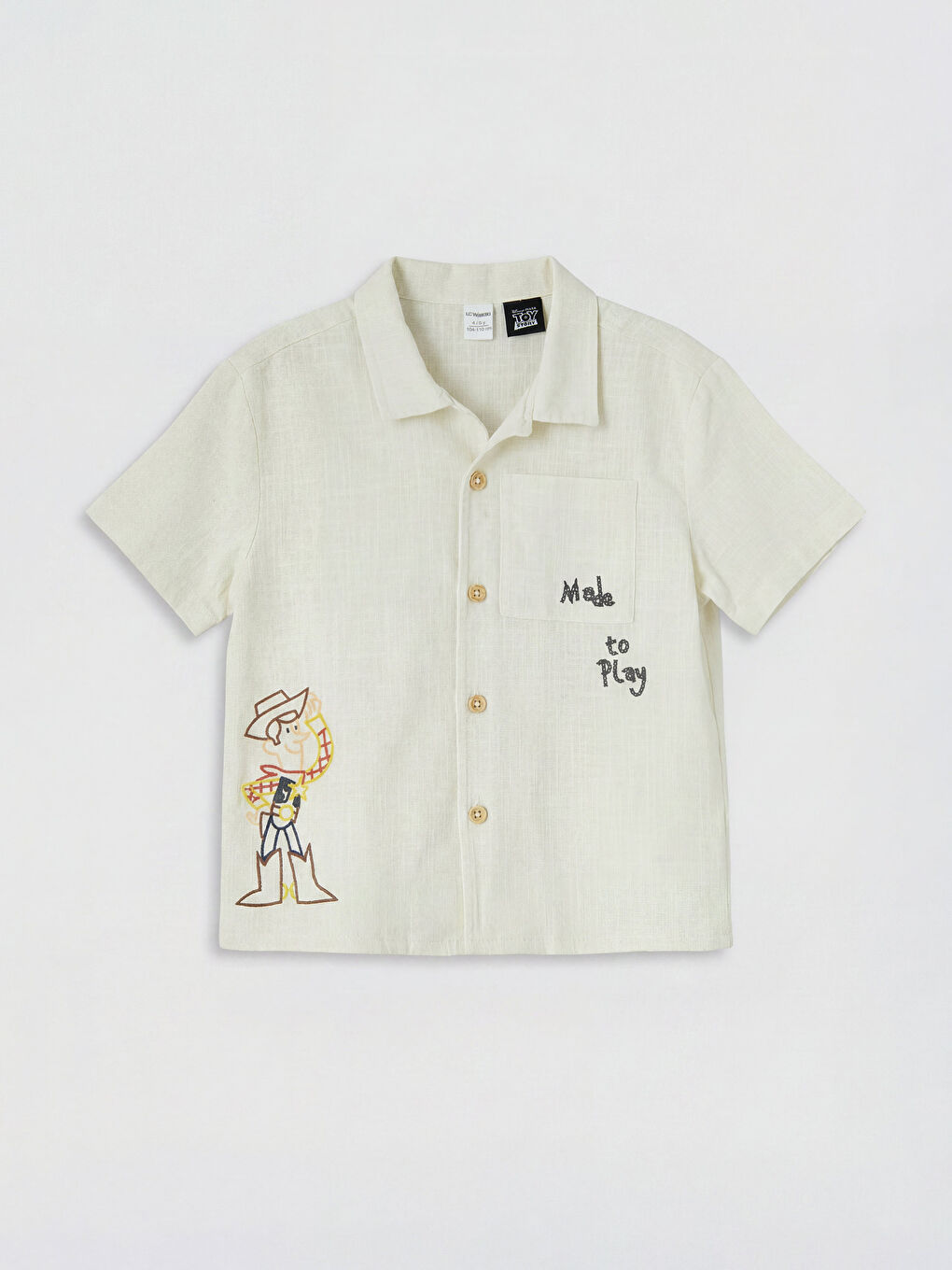 Bej Toy Story Nakışlı Erkek Çocuk Takım-1