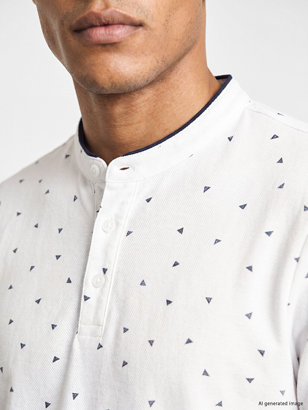 Grandad Collar Men's T-Shirt-2