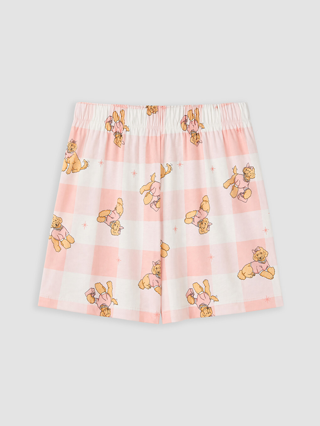 Pembe Baskılı Kız Çocuk Şortlu Pijama Takımı-4