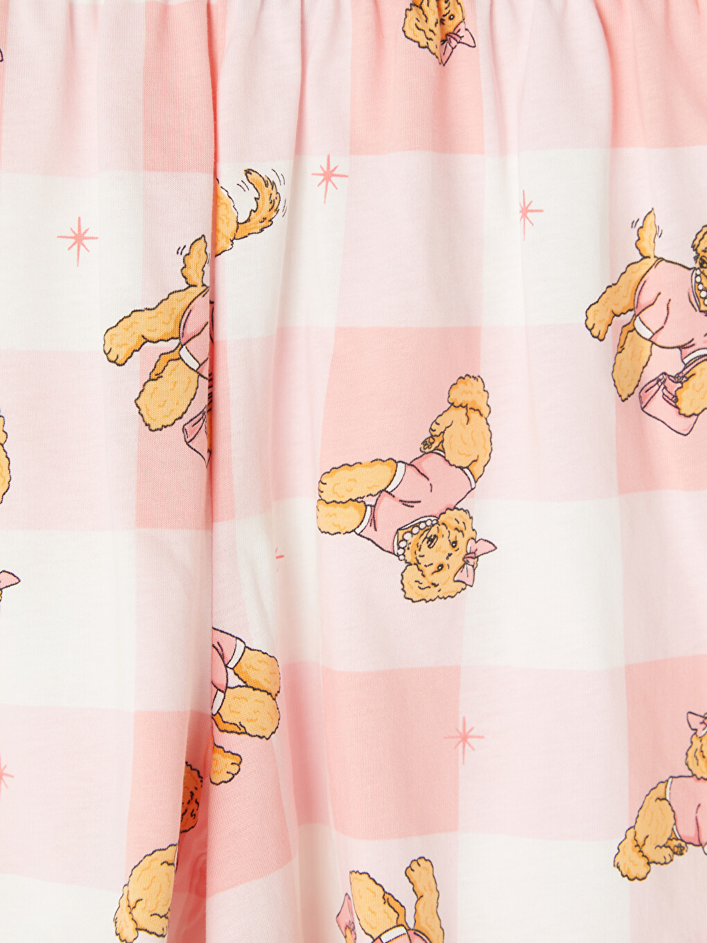 Pembe Baskılı Kız Çocuk Şortlu Pijama Takımı-5