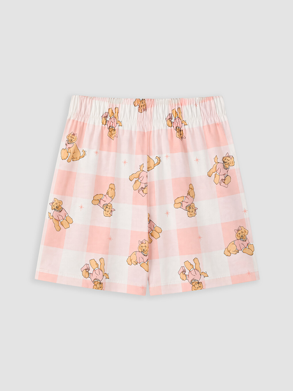 Pembe Baskılı Kız Çocuk Şortlu Pijama Takımı-6